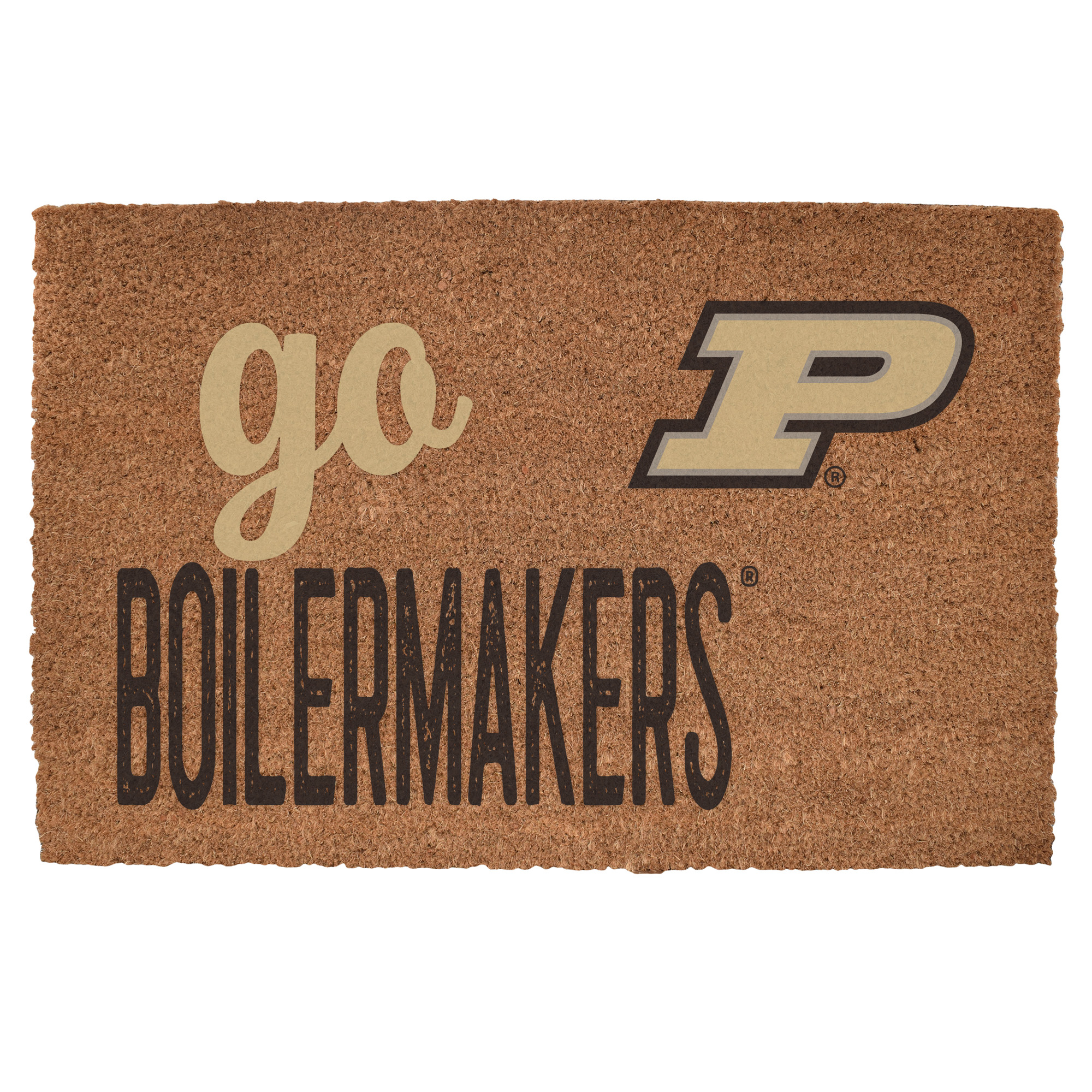 Purdue Boilermakers 20" x 30" Go Team Coir Door Mat