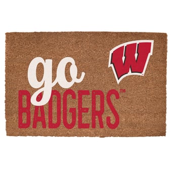 Wisconsin Badgers 20" x 30" Go Team Coir Door Mat