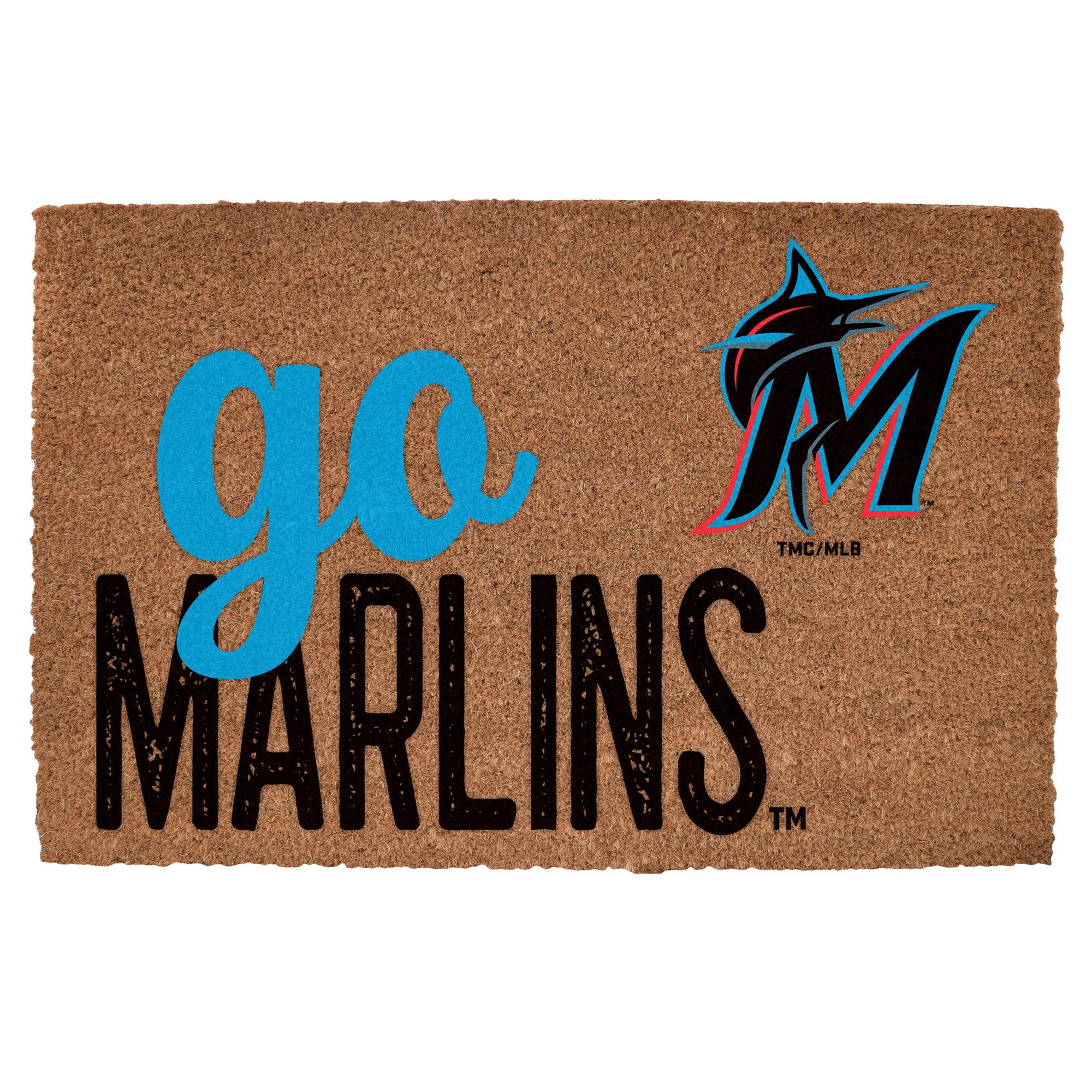 Miami Marlins 20" x 30" Go Team Coir Door Mat