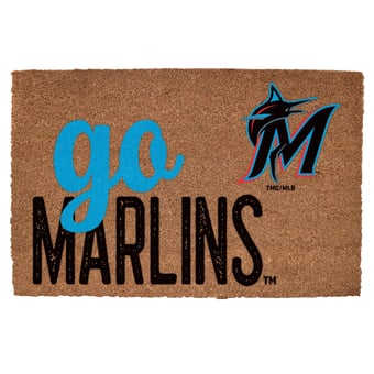 Miami Marlins 20" x 30" Go Team Coir Door Mat