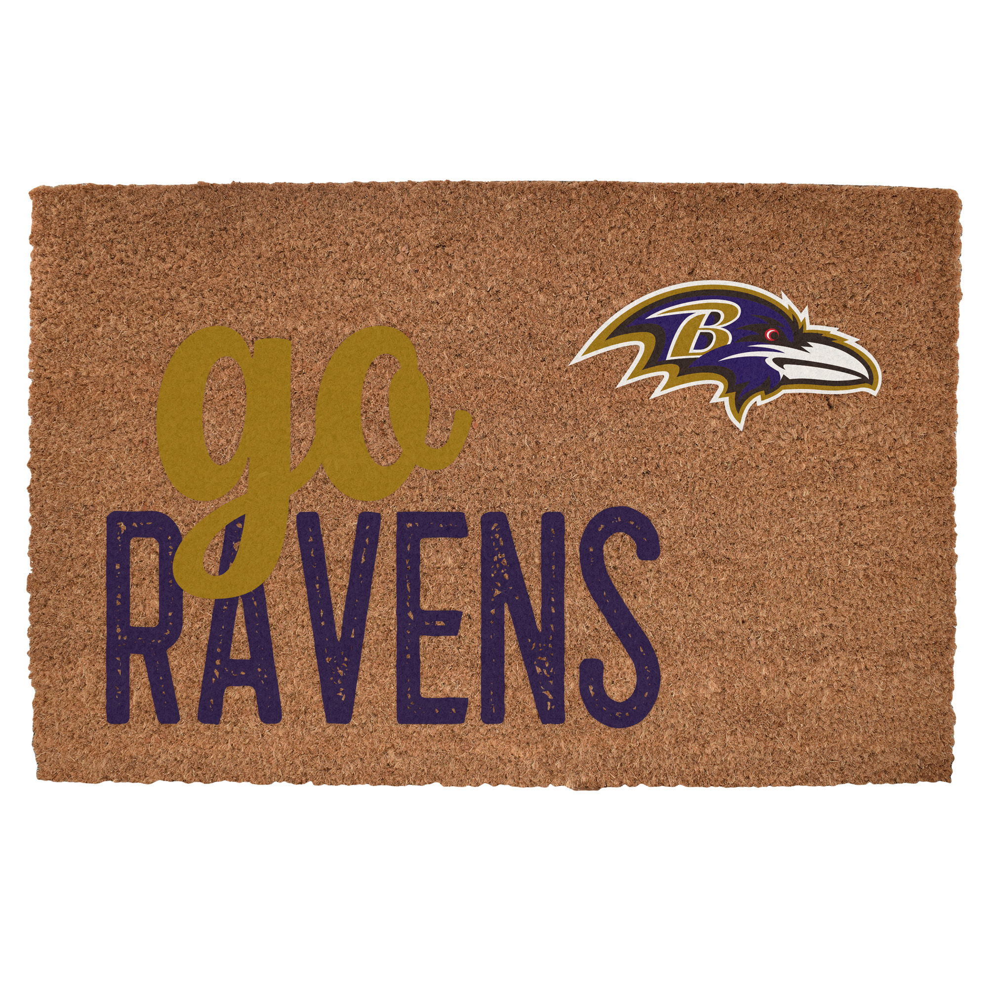 Baltimore Ravens 20" x 30" Go Team Coir Door Mat