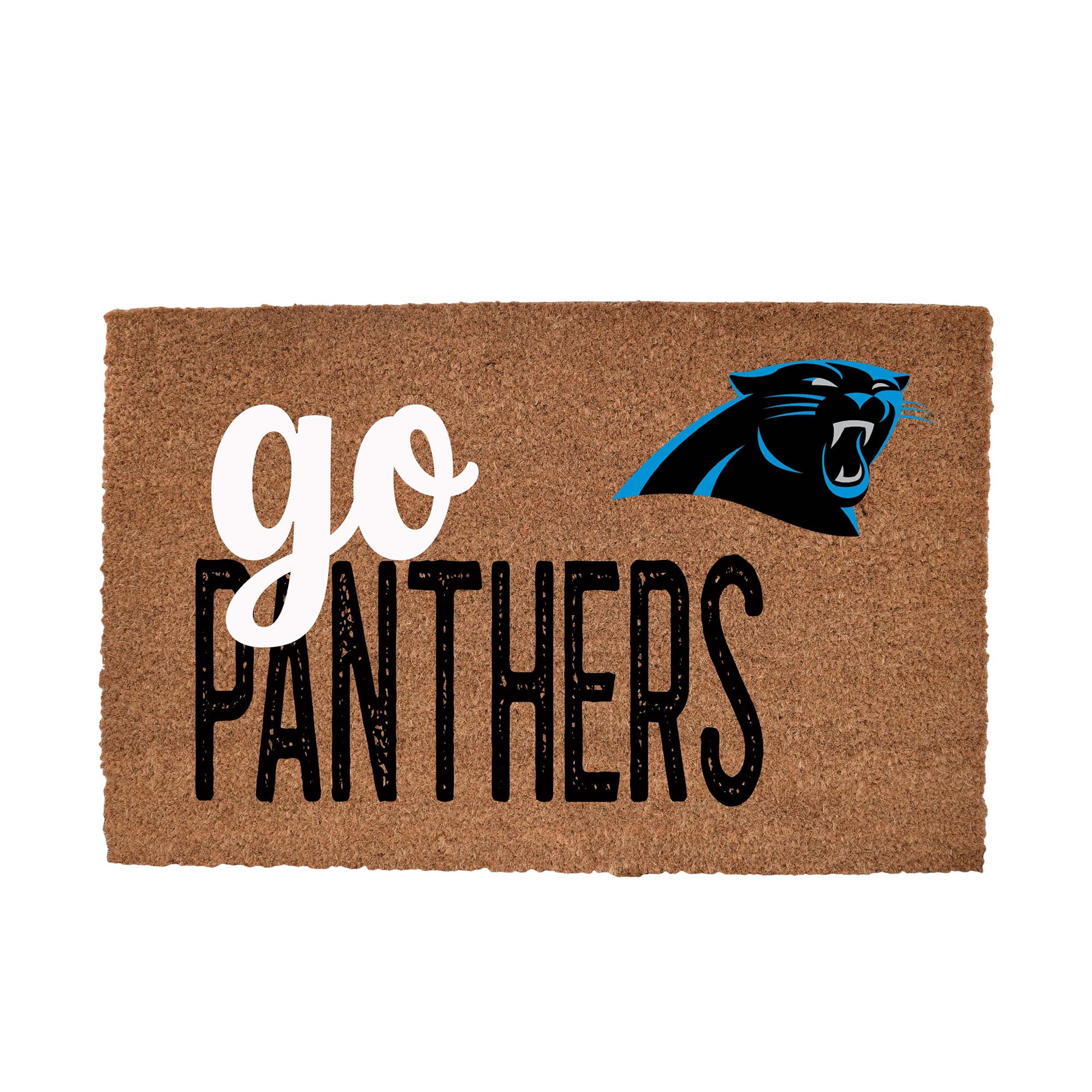 Carolina Panthers 20" x 30" Go Team Coir Door Mat