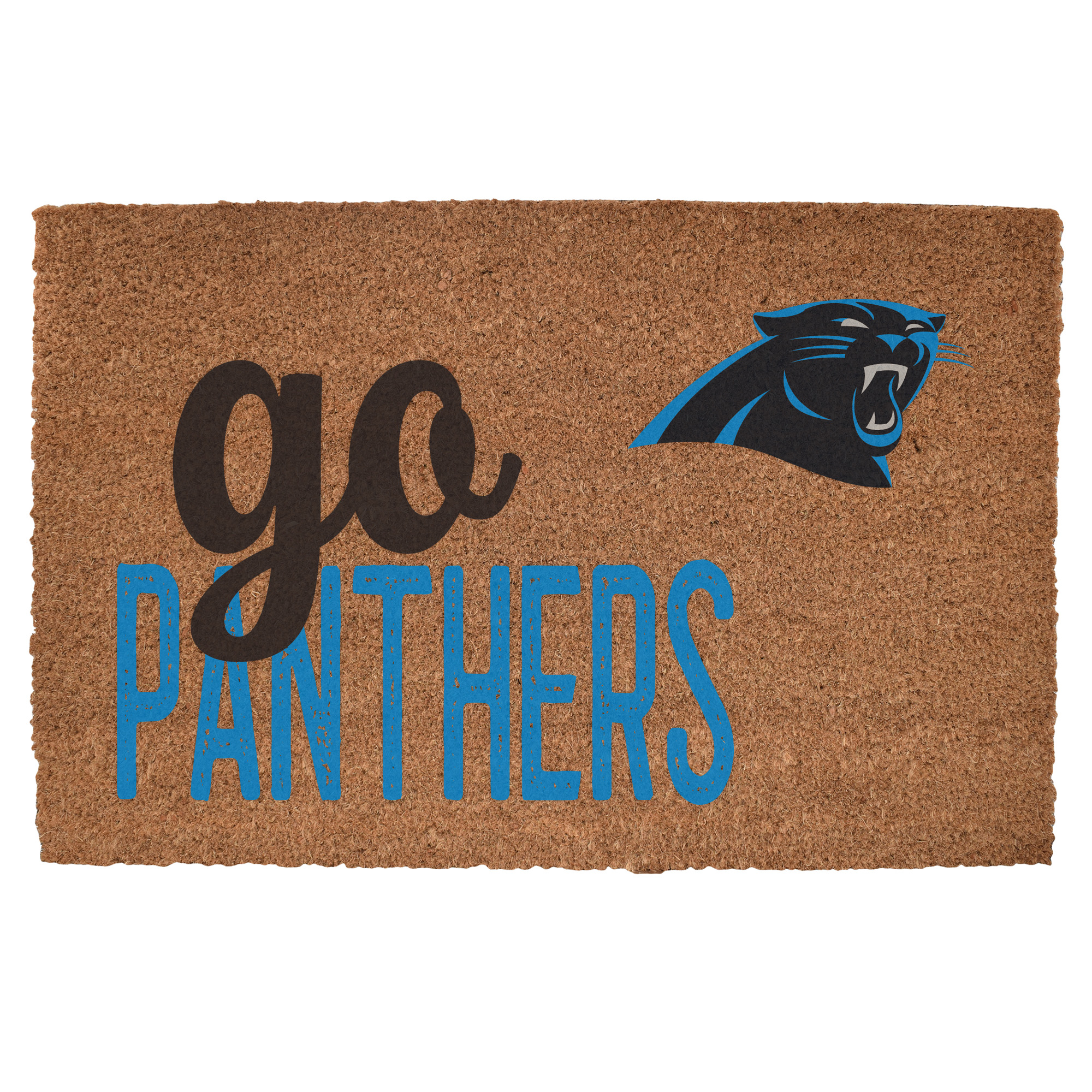 Carolina Panthers 20" x 30" Go Team Coir Door Mat
