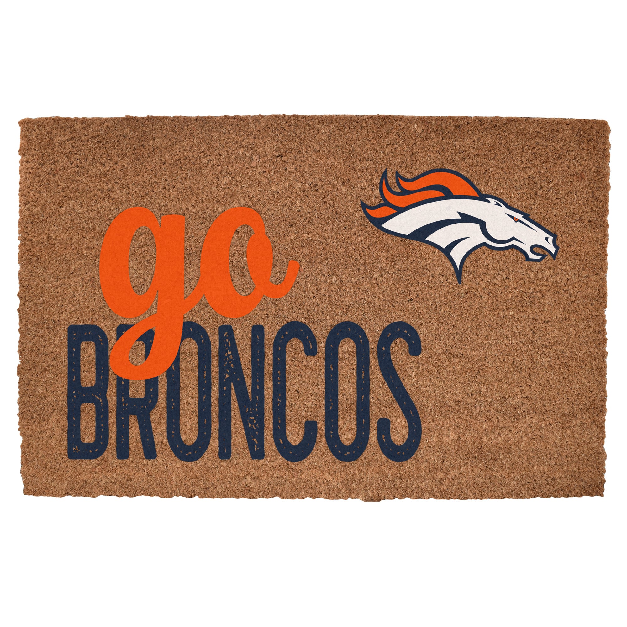 Denver Broncos 20" x 30" Go Team Coir Door Mat