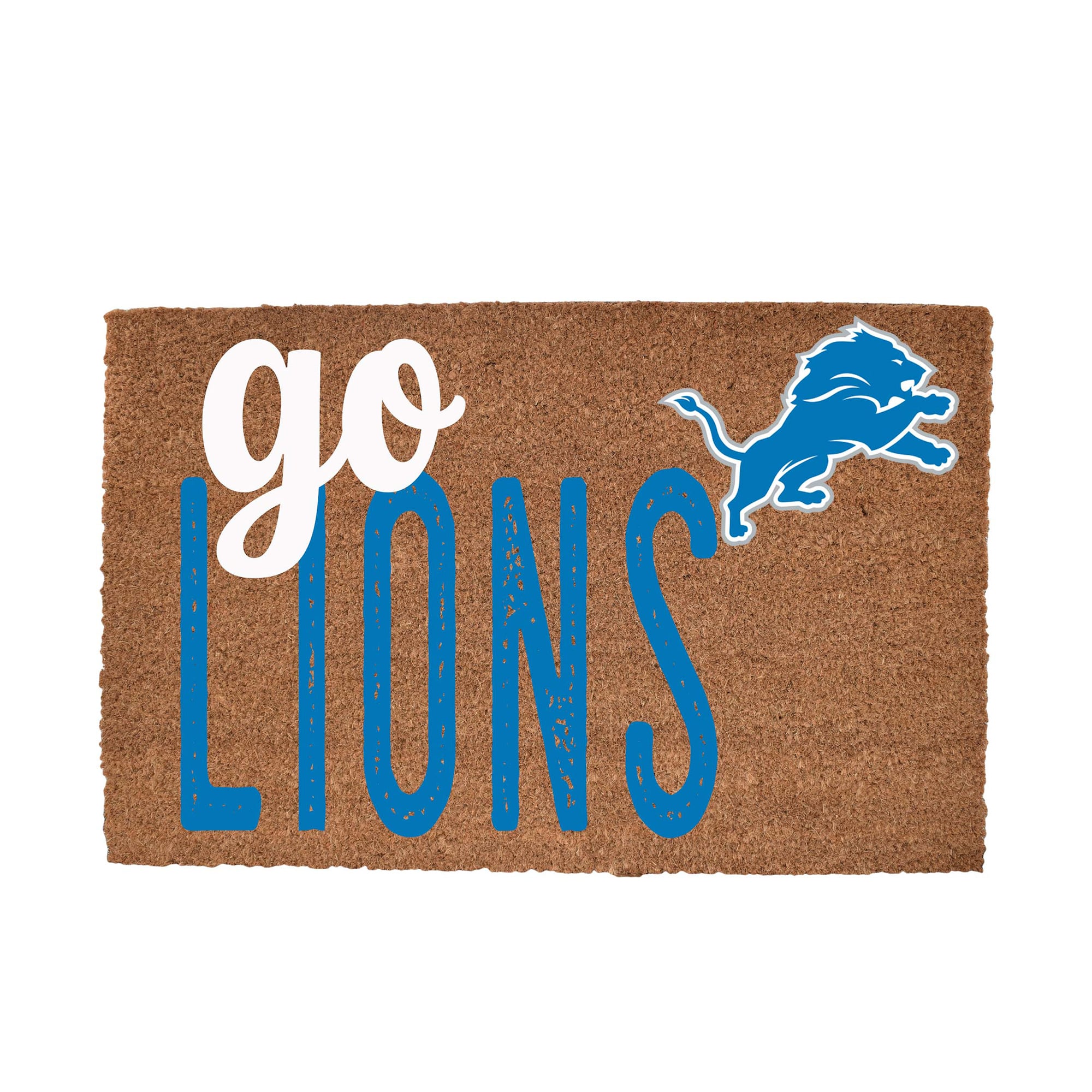 Detroit Lions 20" x 30" Go Team Coir Door Mat