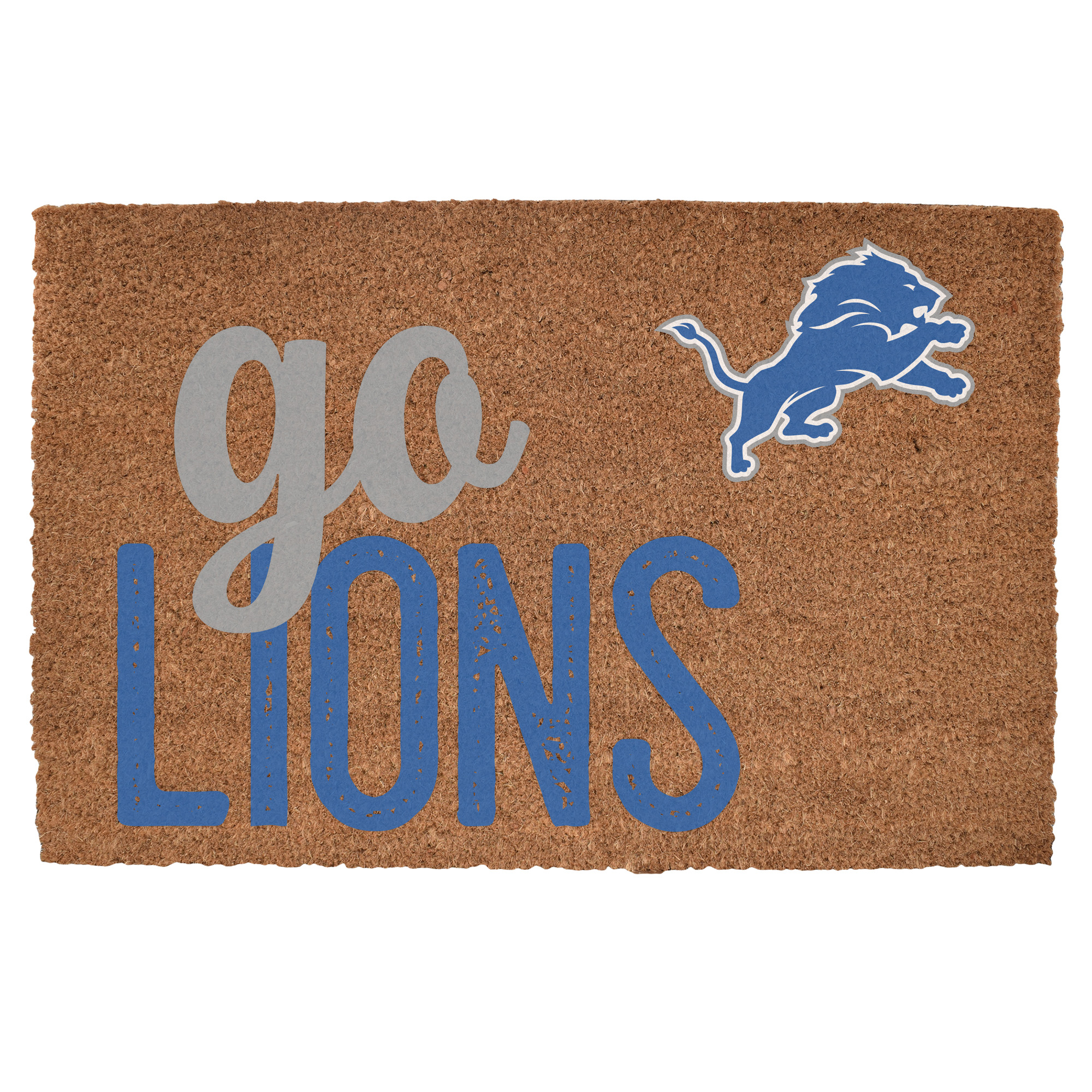 Detroit Lions 20" x 30" Go Team Coir Door Mat