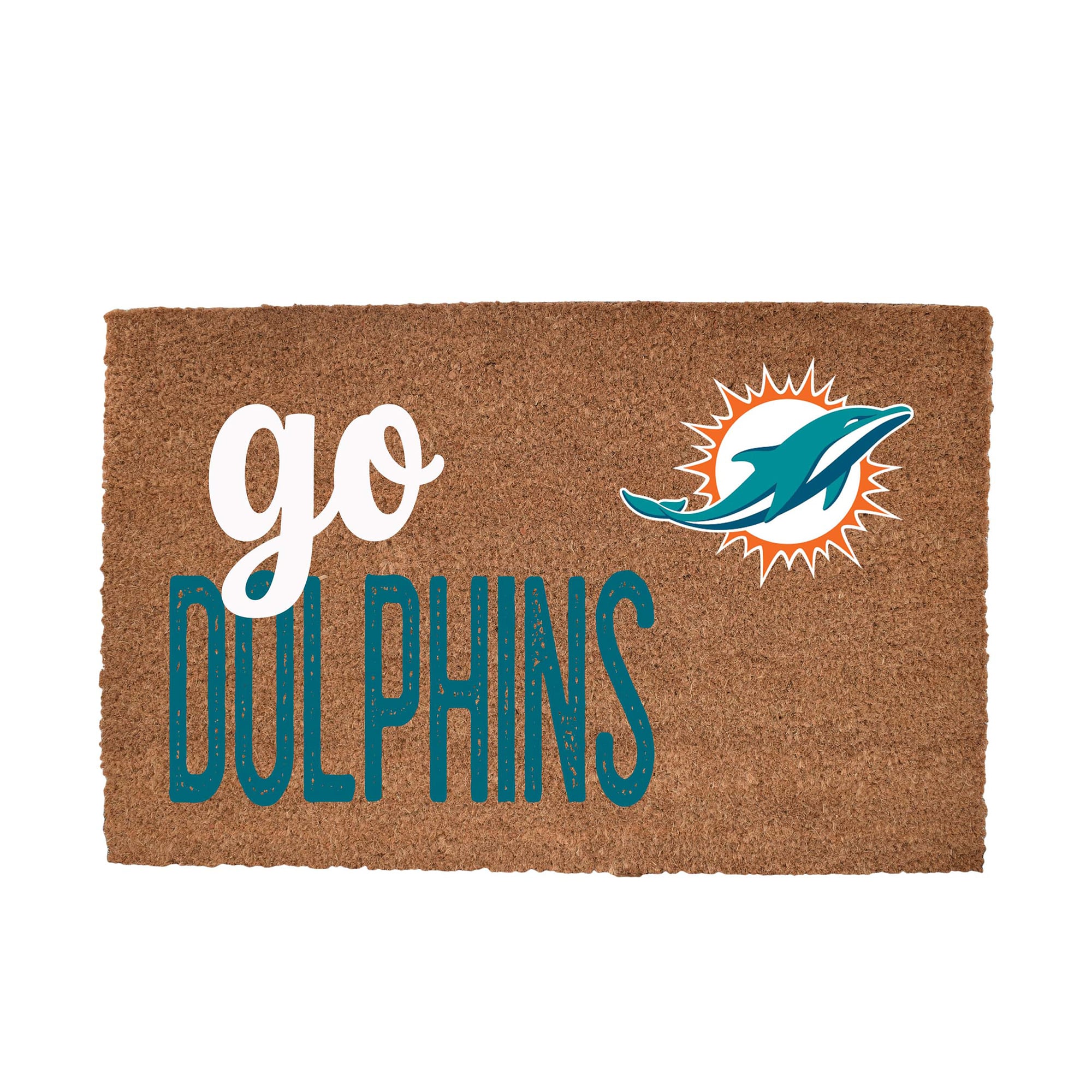 Miami Dolphins 20" x 30" Go Team Coir Door Mat