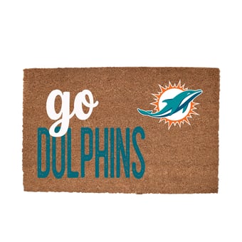 Miami Dolphins 20" x 30" Go Team Coir Door Mat