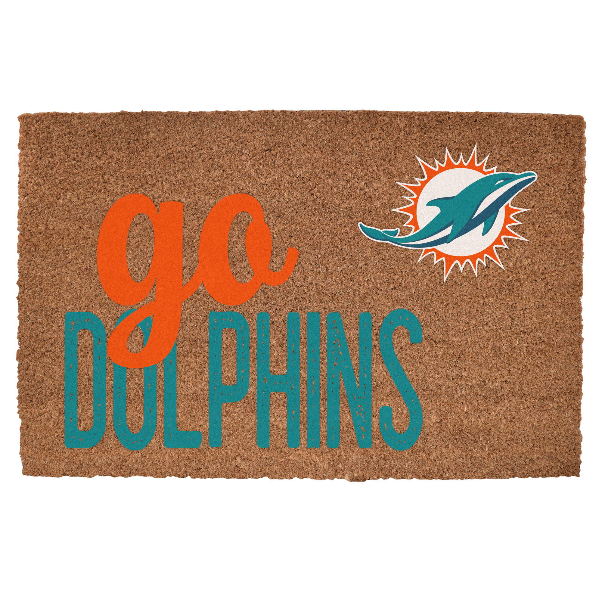 Miami Dolphins 20" x 30" Go Team Coir Door Mat