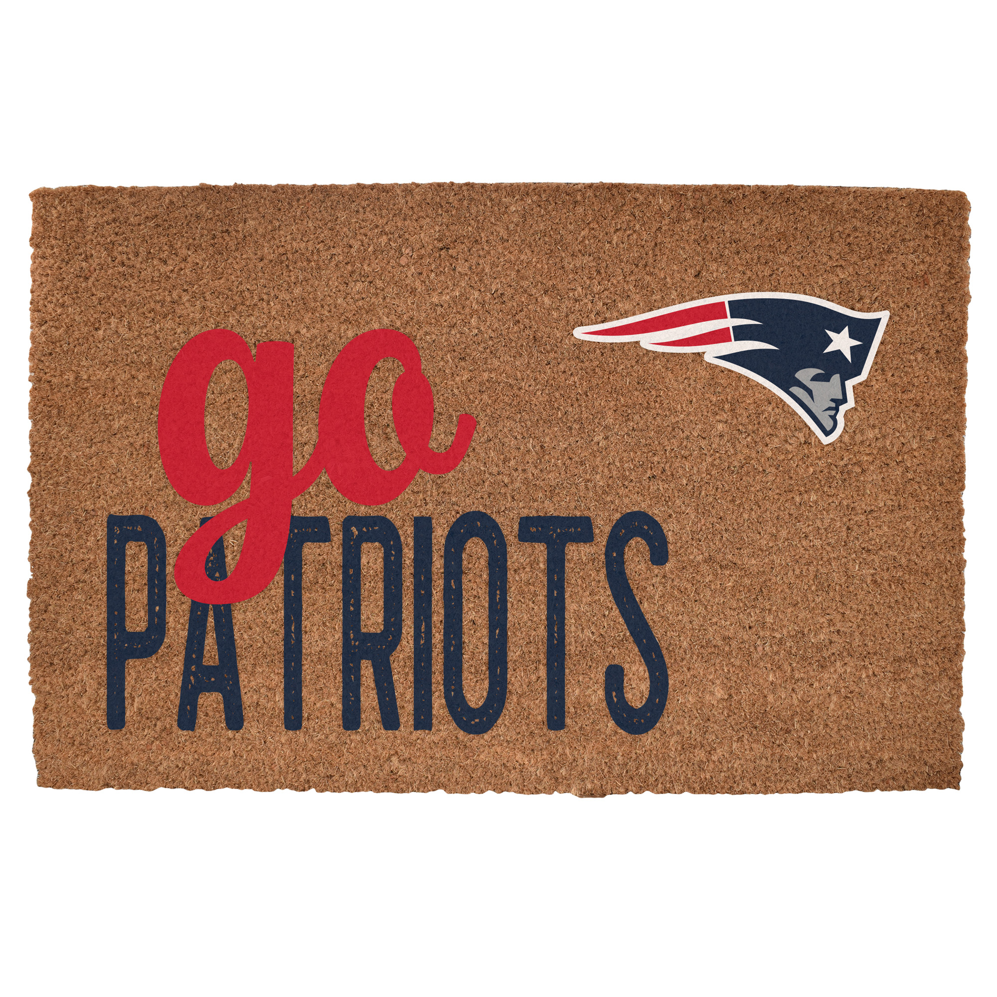 New England Patriots 20" x 30" Go Team Coir Door Mat