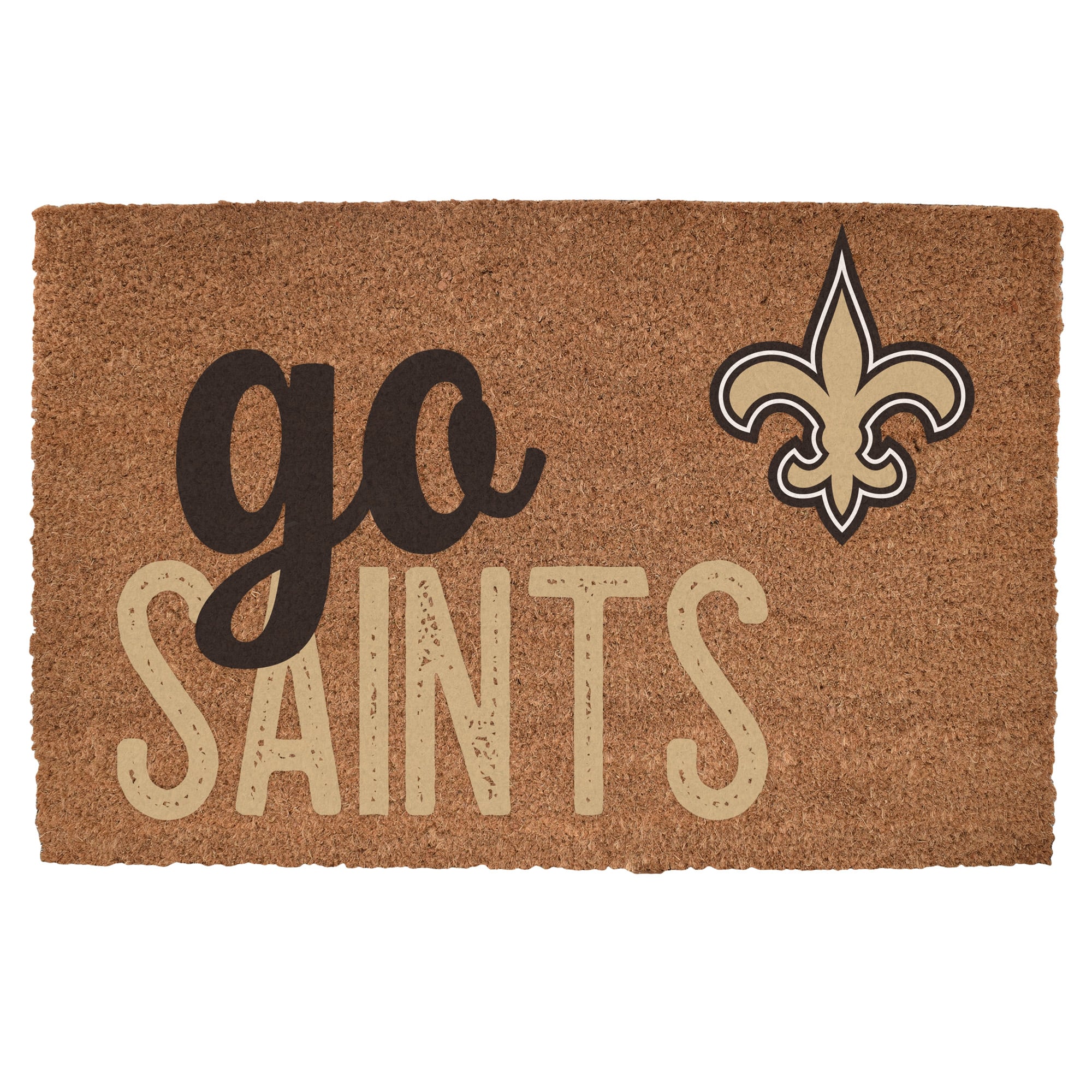 New Orleans Saints 20" x 30" Go Team Coir Door Mat