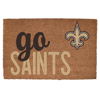 New Orleans Saints 20" x 30" Go Team Coir Door Mat