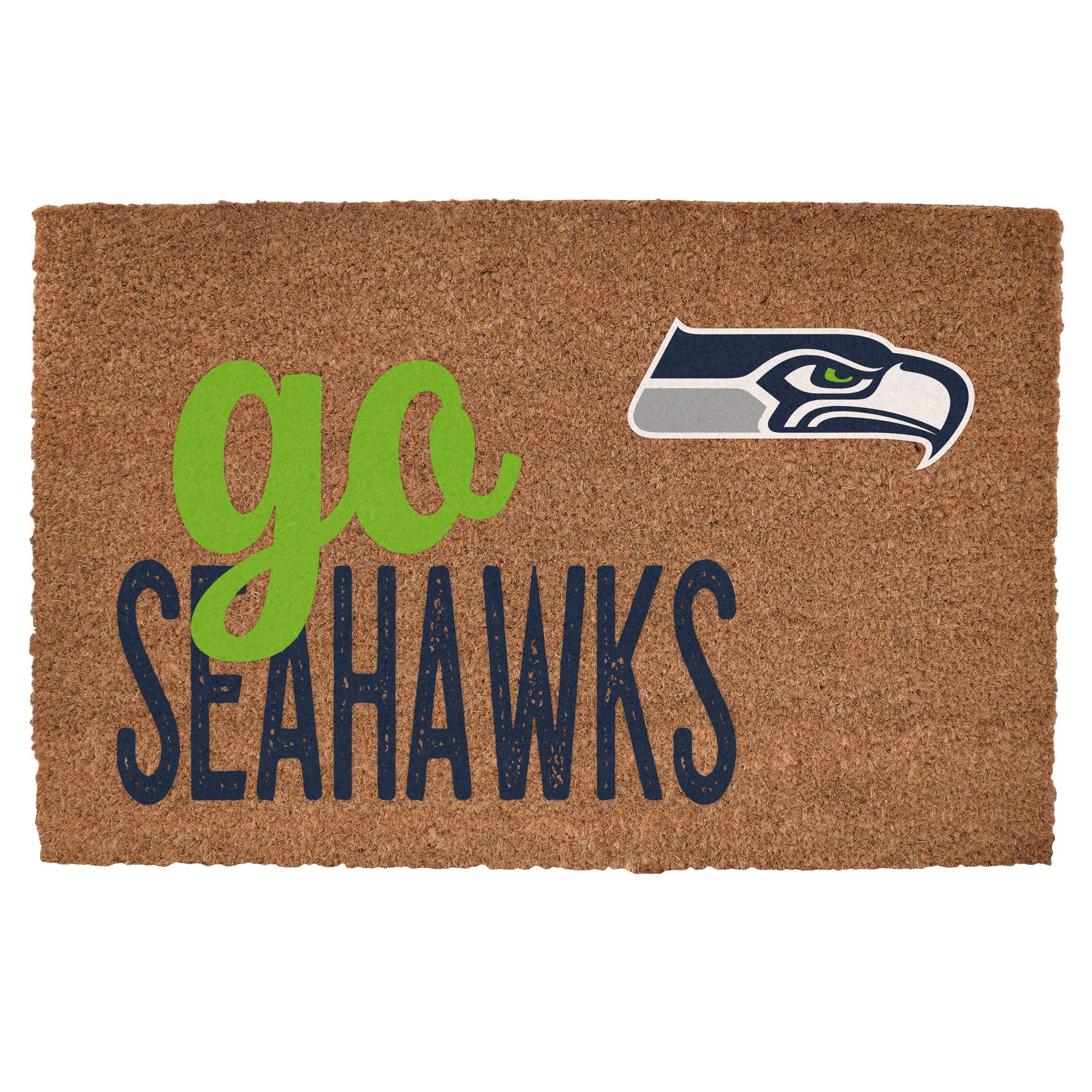 Seattle Seahawks 20" x 30" Go Team Coir Door Mat
