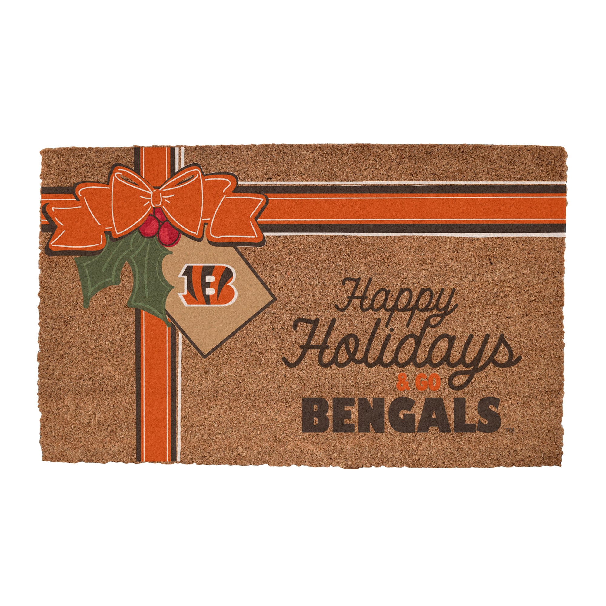 Cincinnati Bengals 20" x 30" Holiday Gift Wrap Coir Door Mat