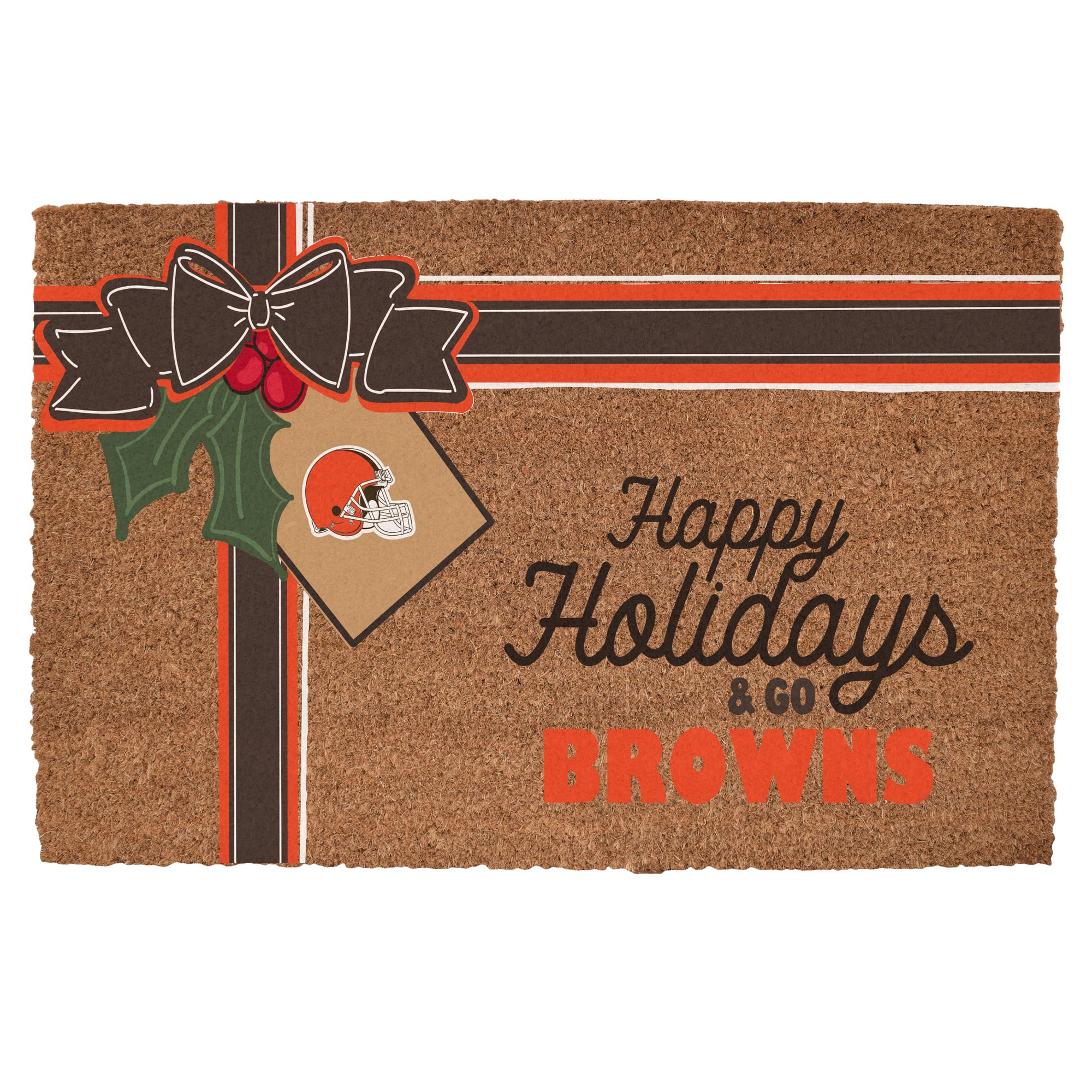 Cleveland Browns 20" x 30" Holiday Gift Wrap Coir Door Mat