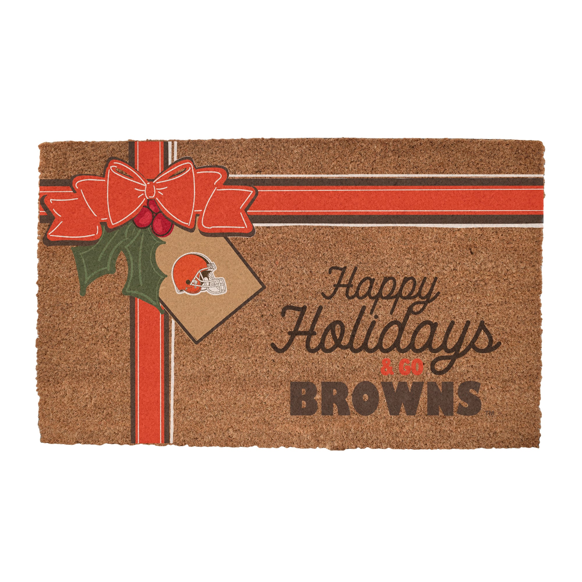 Cleveland Browns 20" x 30" Holiday Gift Wrap Coir Door Mat