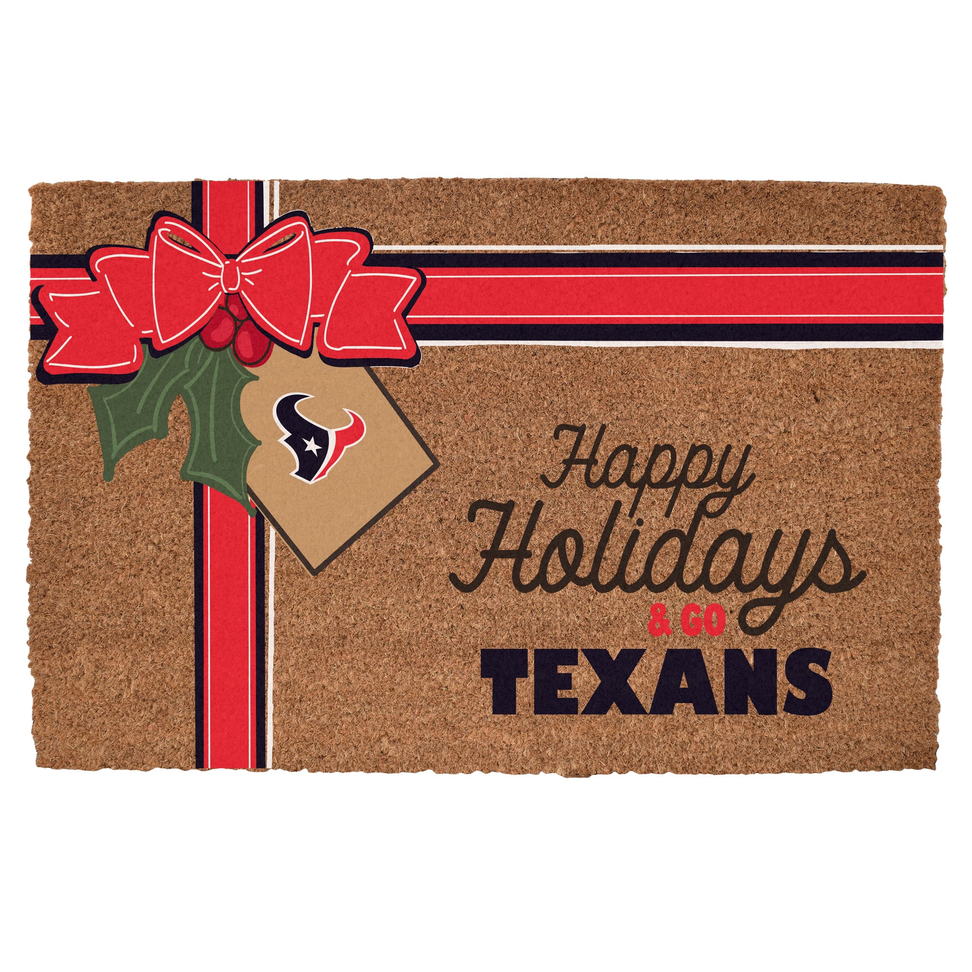 Houston Texans 20" x 30" Holiday Gift Wrap Coir Door Mat