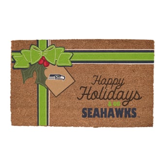 Seattle Seahawks 20" x 30" Holiday Gift Wrap Coir Door Mat