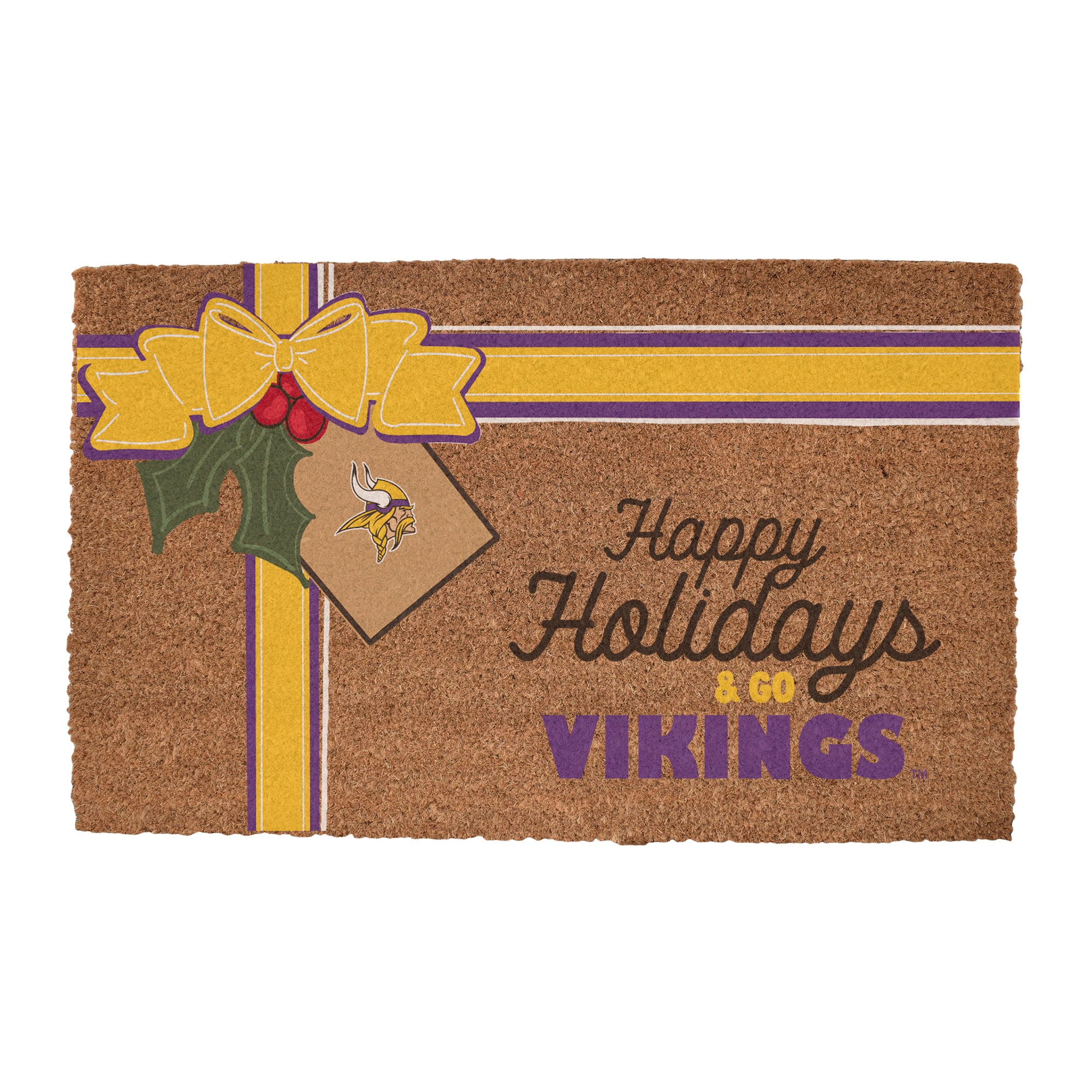 Minnesota Vikings 20" x 30" Holiday Gift Wrap Coir Door Mat