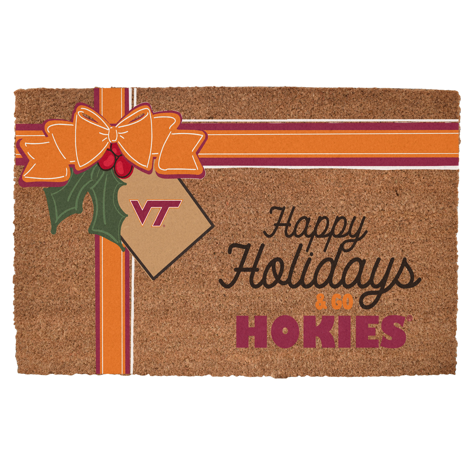Virginia Tech Hokies 20" x 30" Holiday Gift Wrap Coir Door Mat