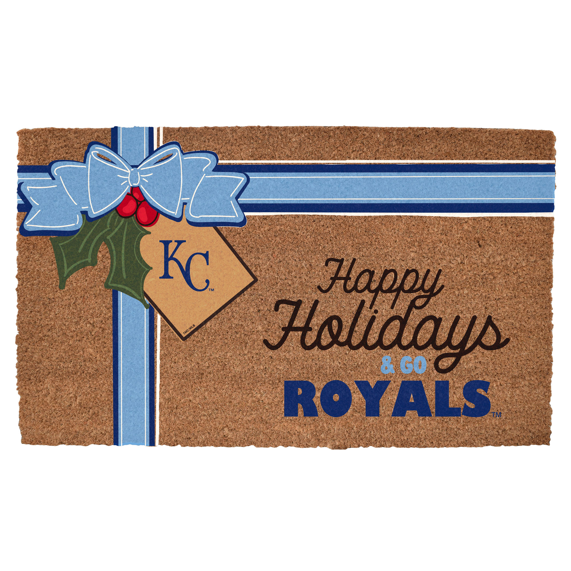 Kansas City Royals 20" x 30" Holiday Gift Wrap Coir Door Mat