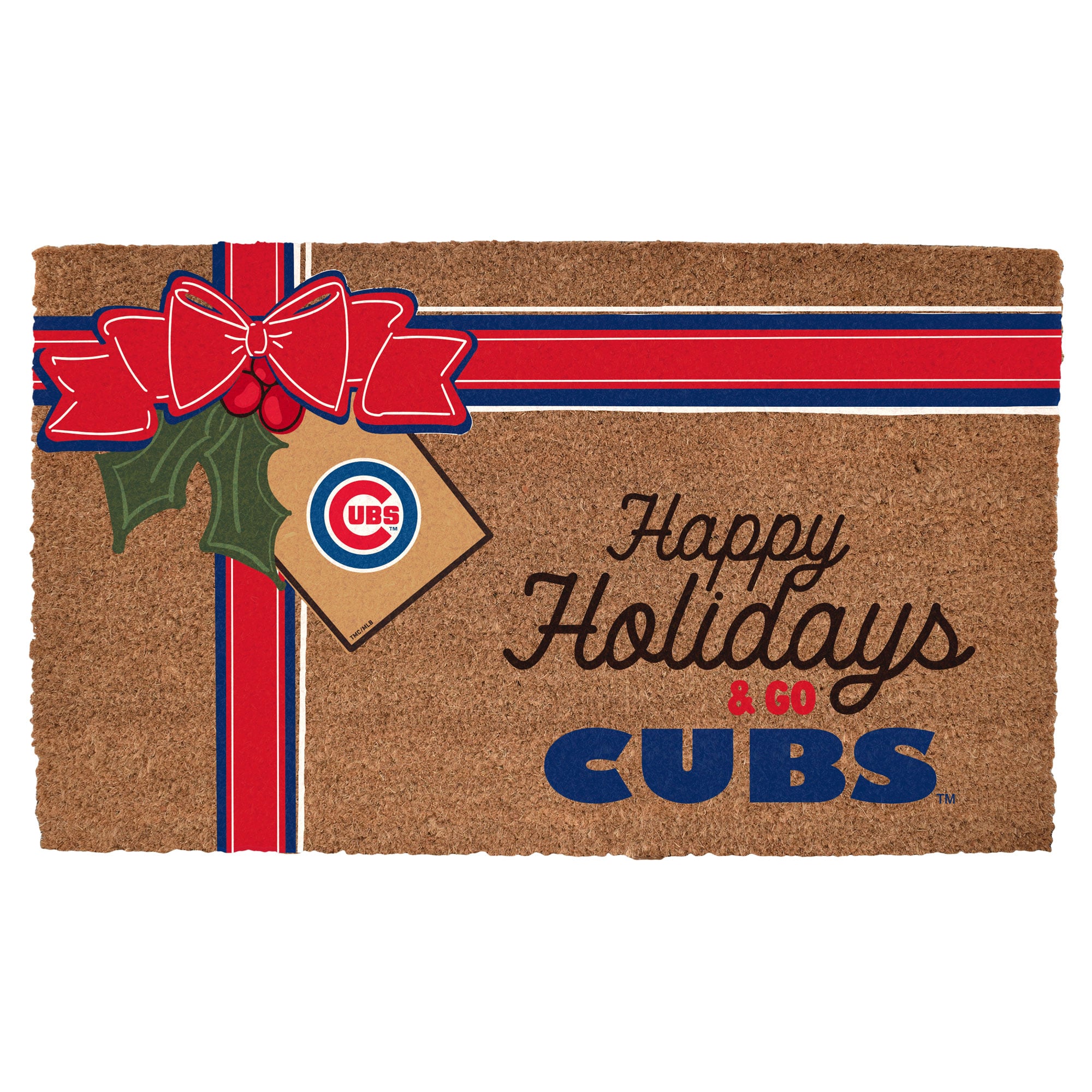 Chicago Cubs 20" x 30" Holiday Gift Wrap Coir Door Mat