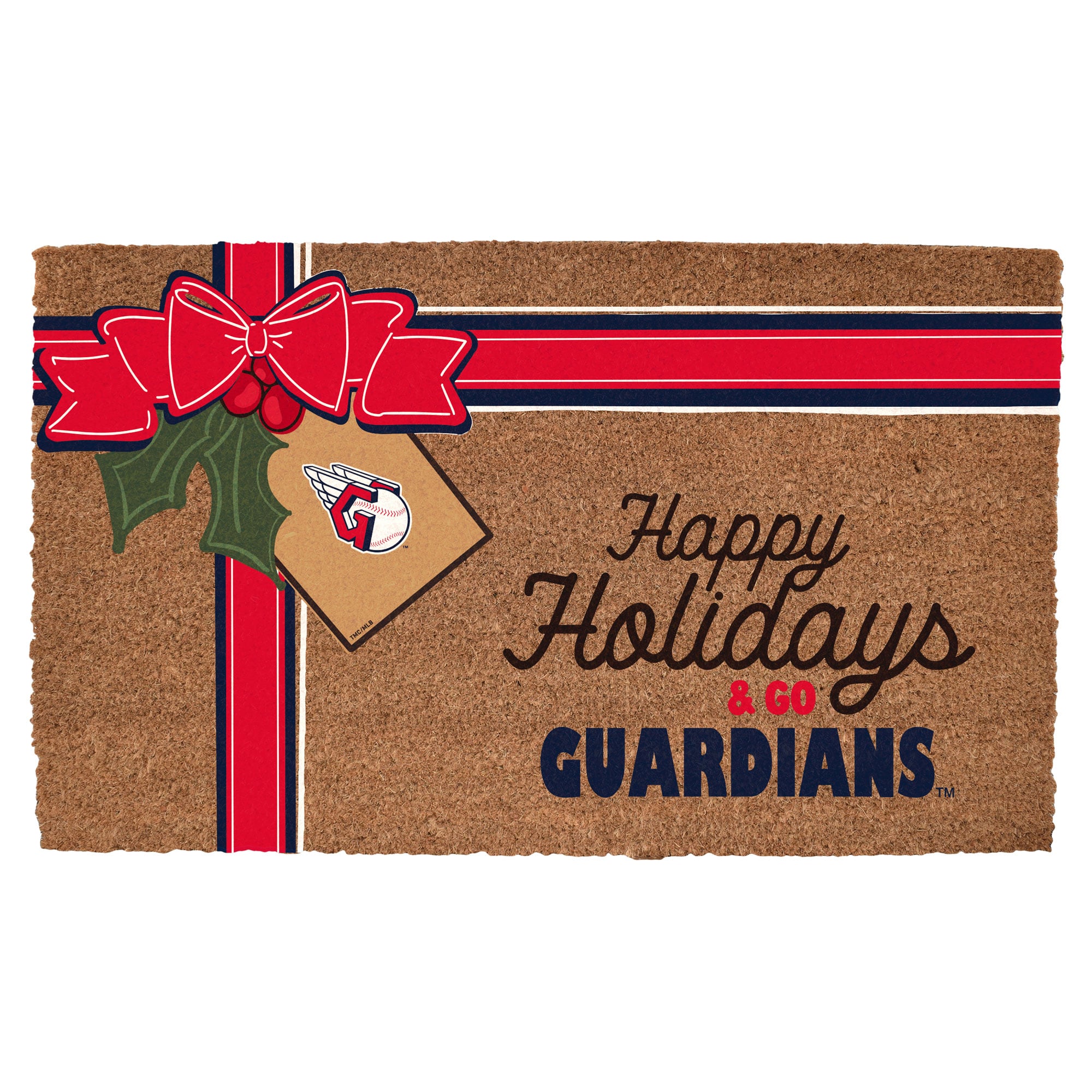 Cleveland Guardians 20" x 30" Holiday Gift Wrap Coir Door Mat