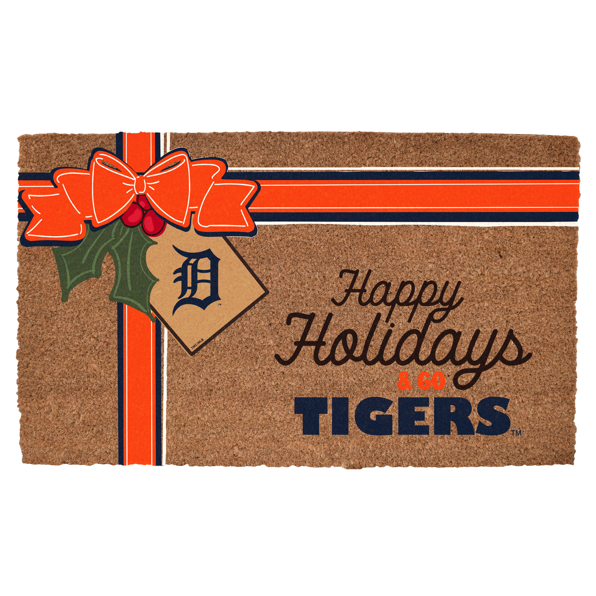 Detroit Tigers 20" x 30" Holiday Gift Wrap Coir Door Mat