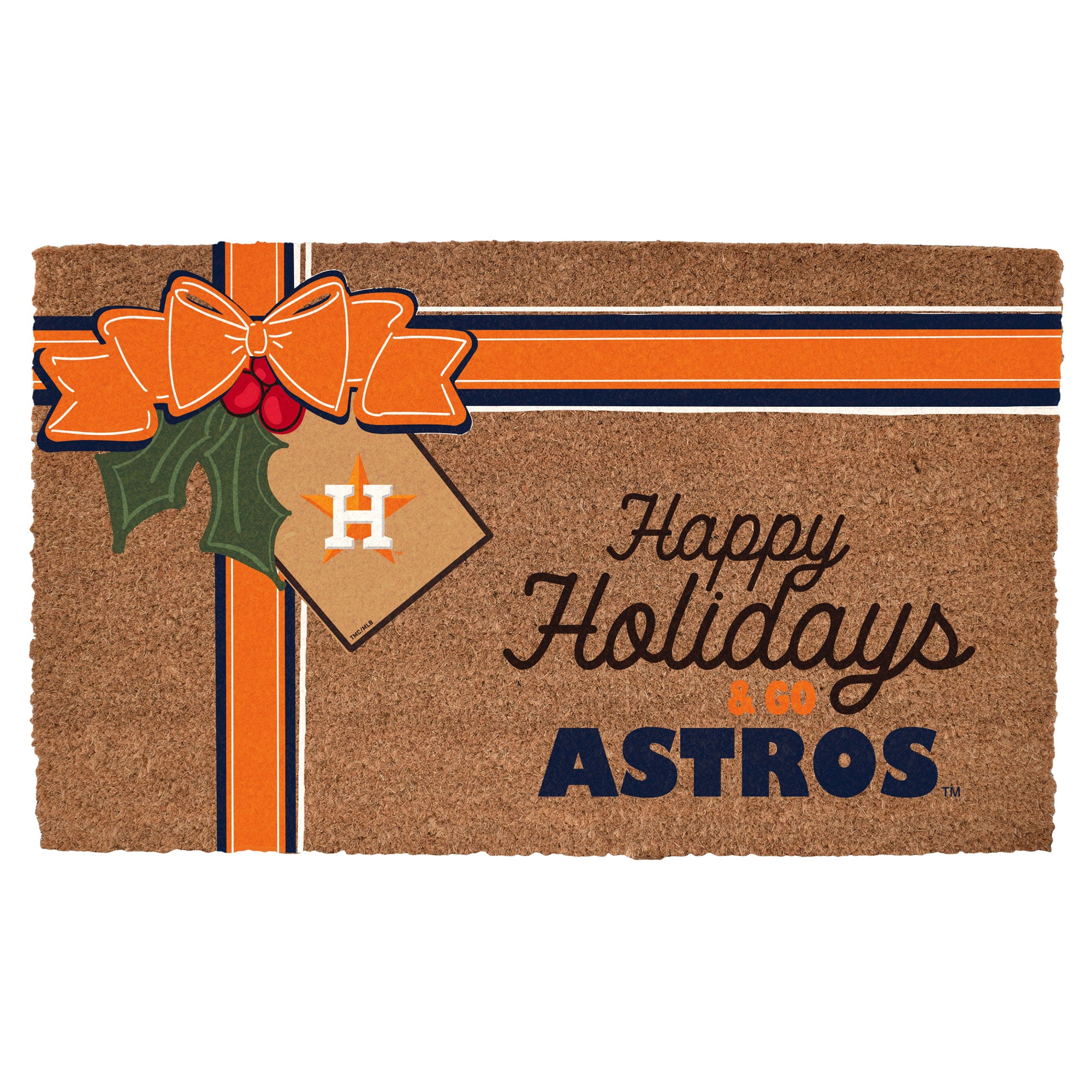 Houston Astros 20" x 30" Holiday Gift Wrap Coir Door Mat
