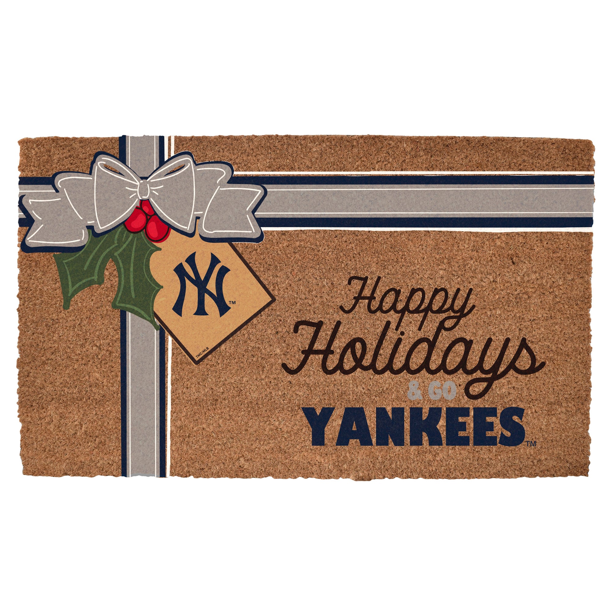 New York Yankees 20" x 30" Holiday Gift Wrap Coir Door Mat