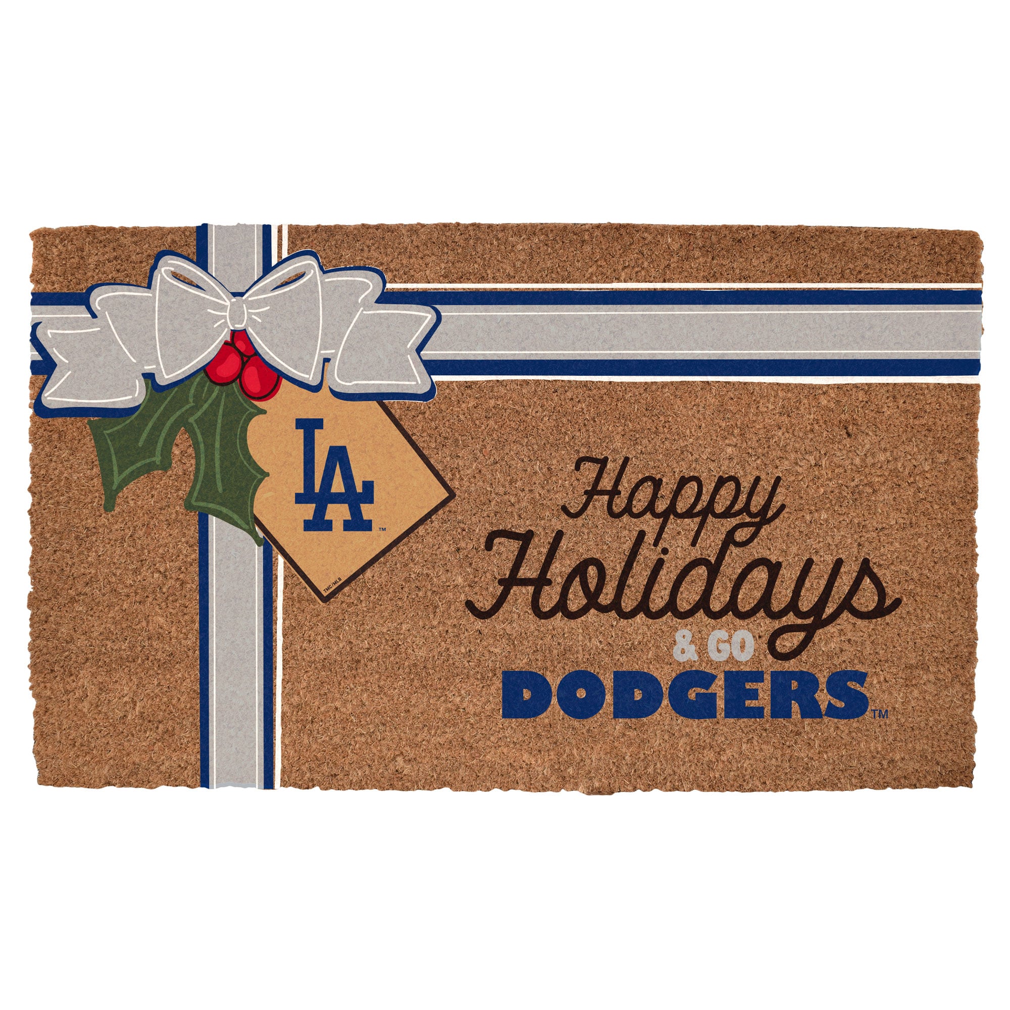 Los Angeles Dodgers 20" x 30" Holiday Gift Wrap Coir Door Mat