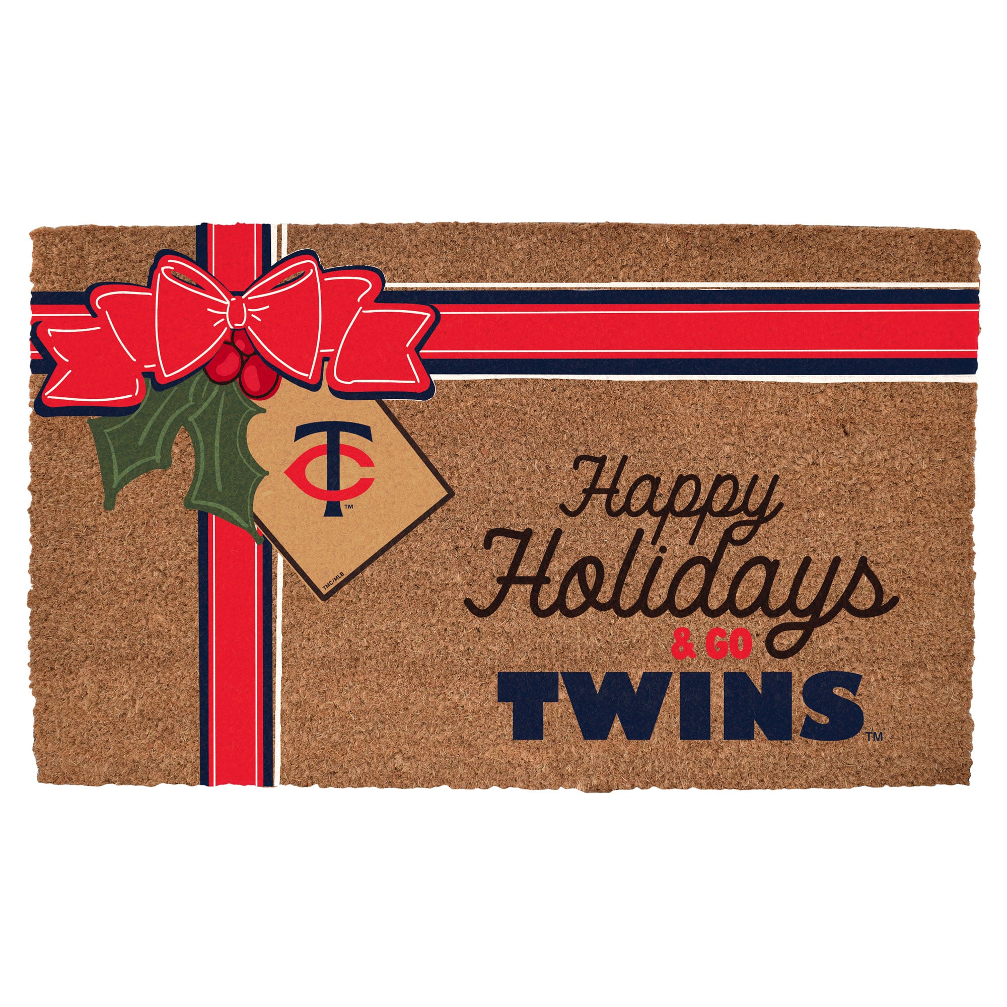 Minnesota Twins 20" x 30" Holiday Gift Wrap Coir Door Mat