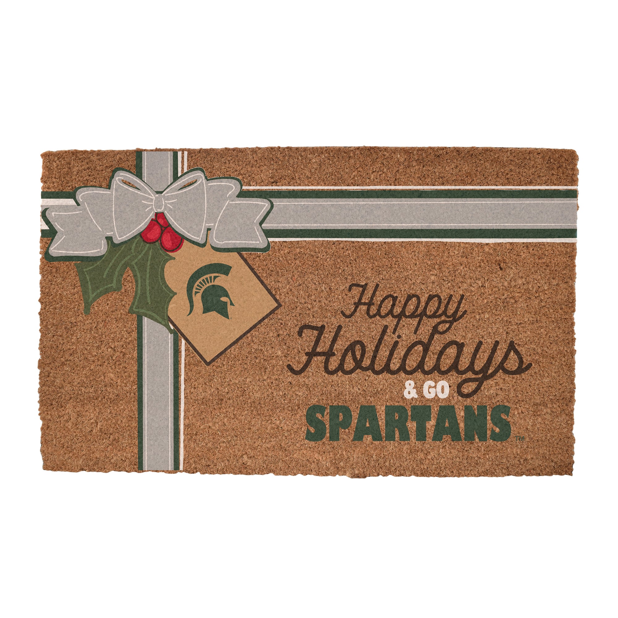 Michigan State Spartans 20" x 30" Holiday Gift Wrap Coir Door Mat