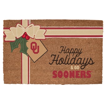 Oklahoma Sooners 20" x 30" Holiday Gift Wrap Coir Door Mat