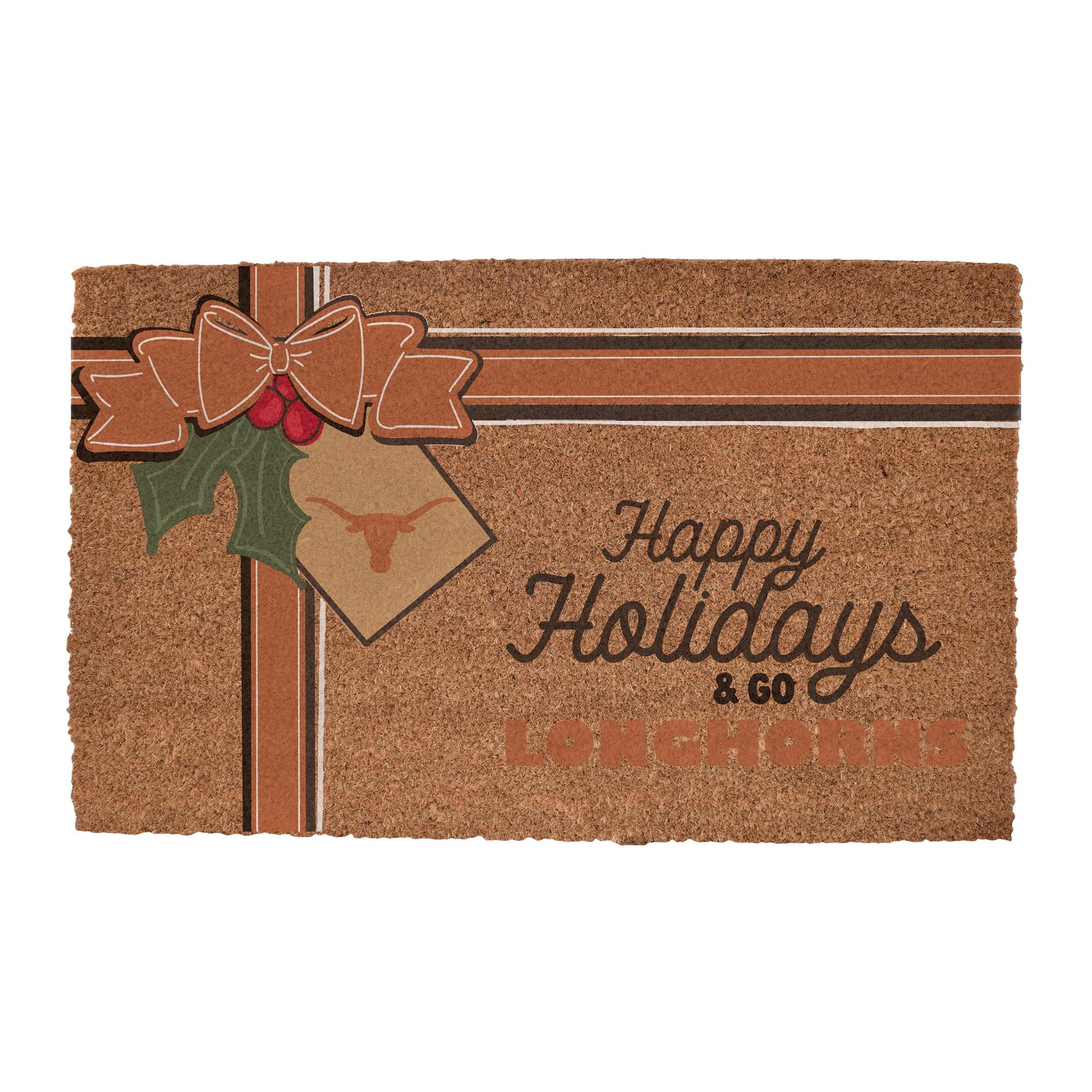Texas Longhorns 20" x 30" Holiday Gift Wrap Coir Door Mat