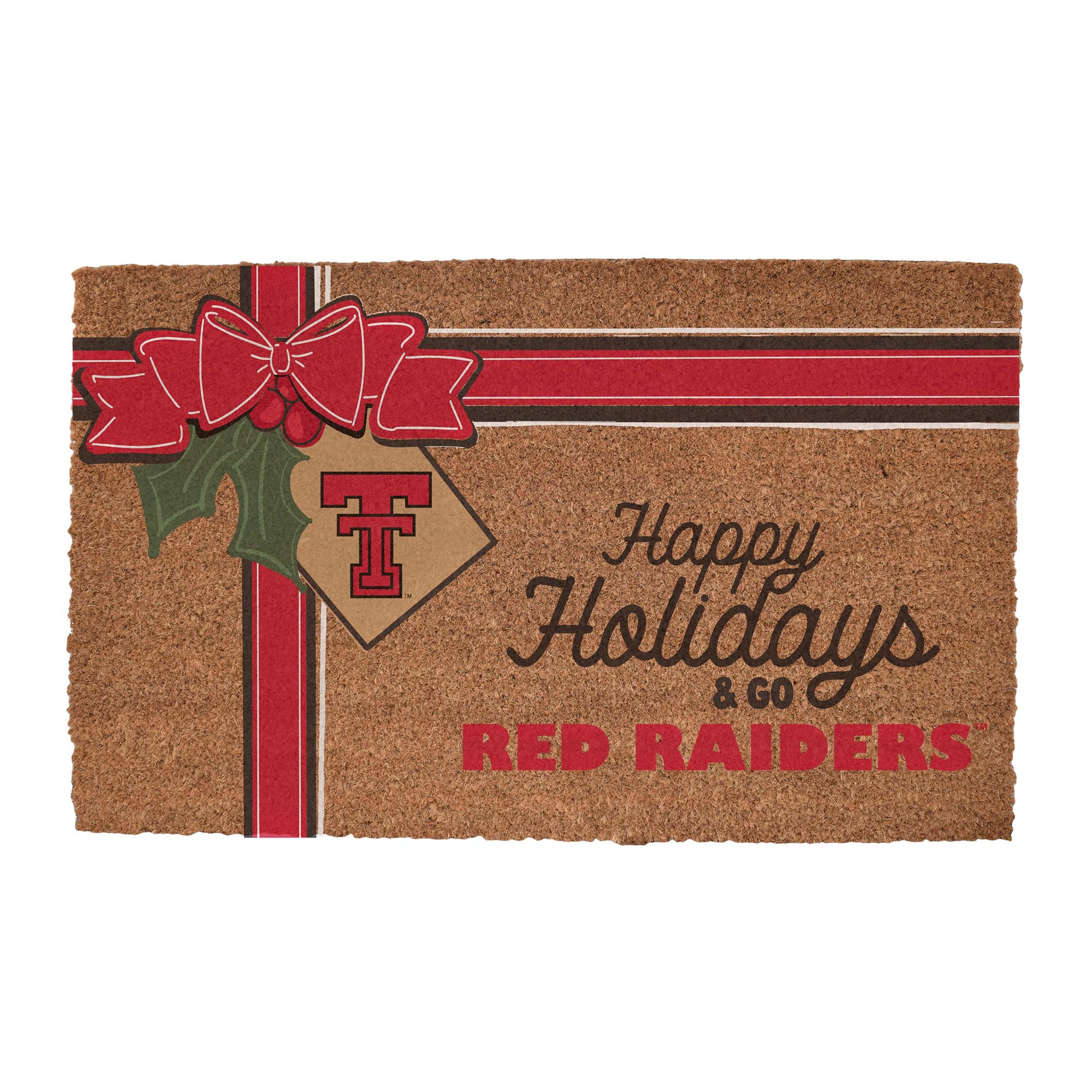 Texas Tech Red Raiders 20" x 30" Holiday Gift Wrap Coir Door Mat