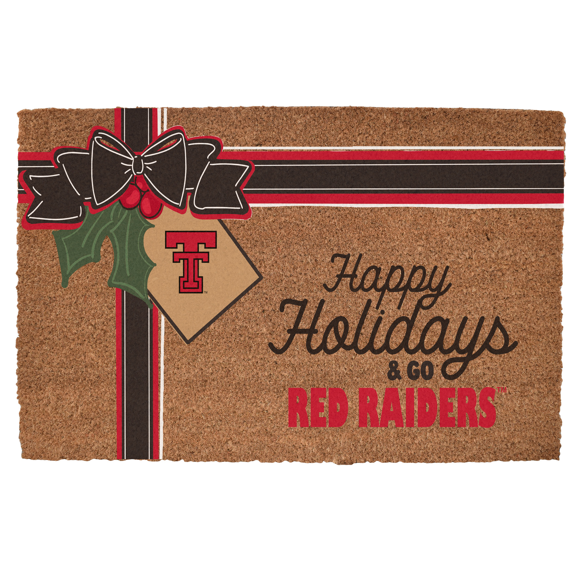 Texas Tech Red Raiders 20" x 30" Holiday Gift Wrap Coir Door Mat