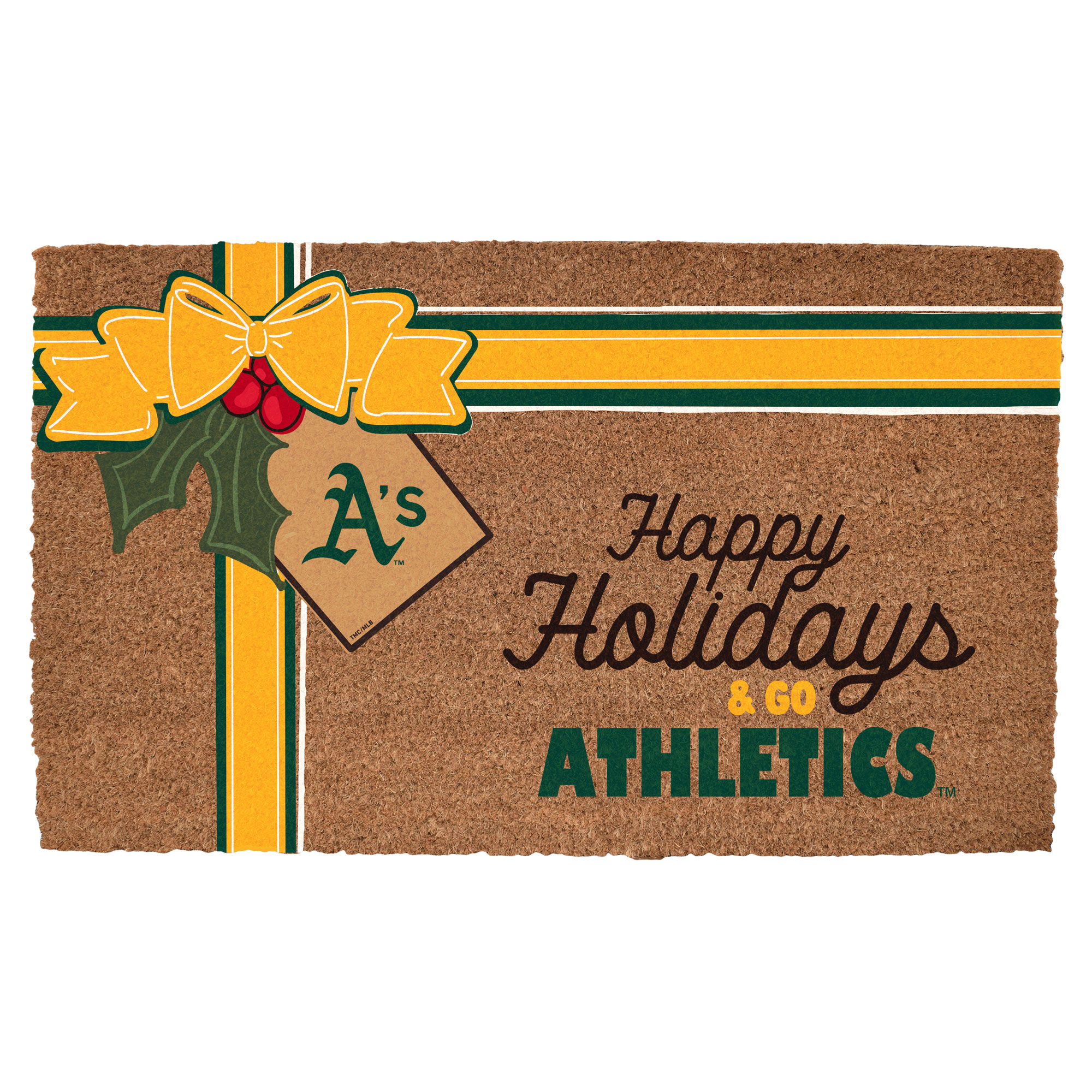 Athletics 20" x 30" Holiday Gift Wrap Coir Door Mat