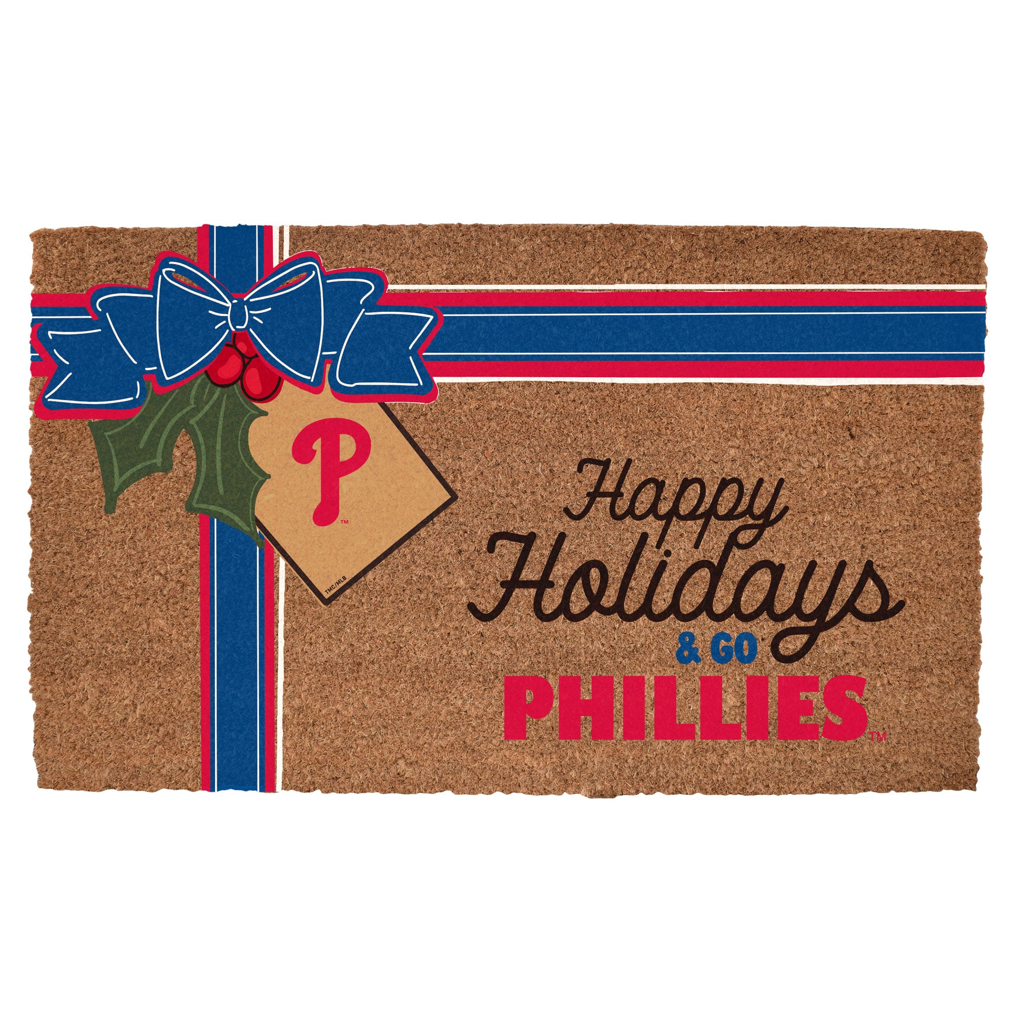 Philadelphia Phillies 20" x 30" Holiday Gift Wrap Coir Door Mat