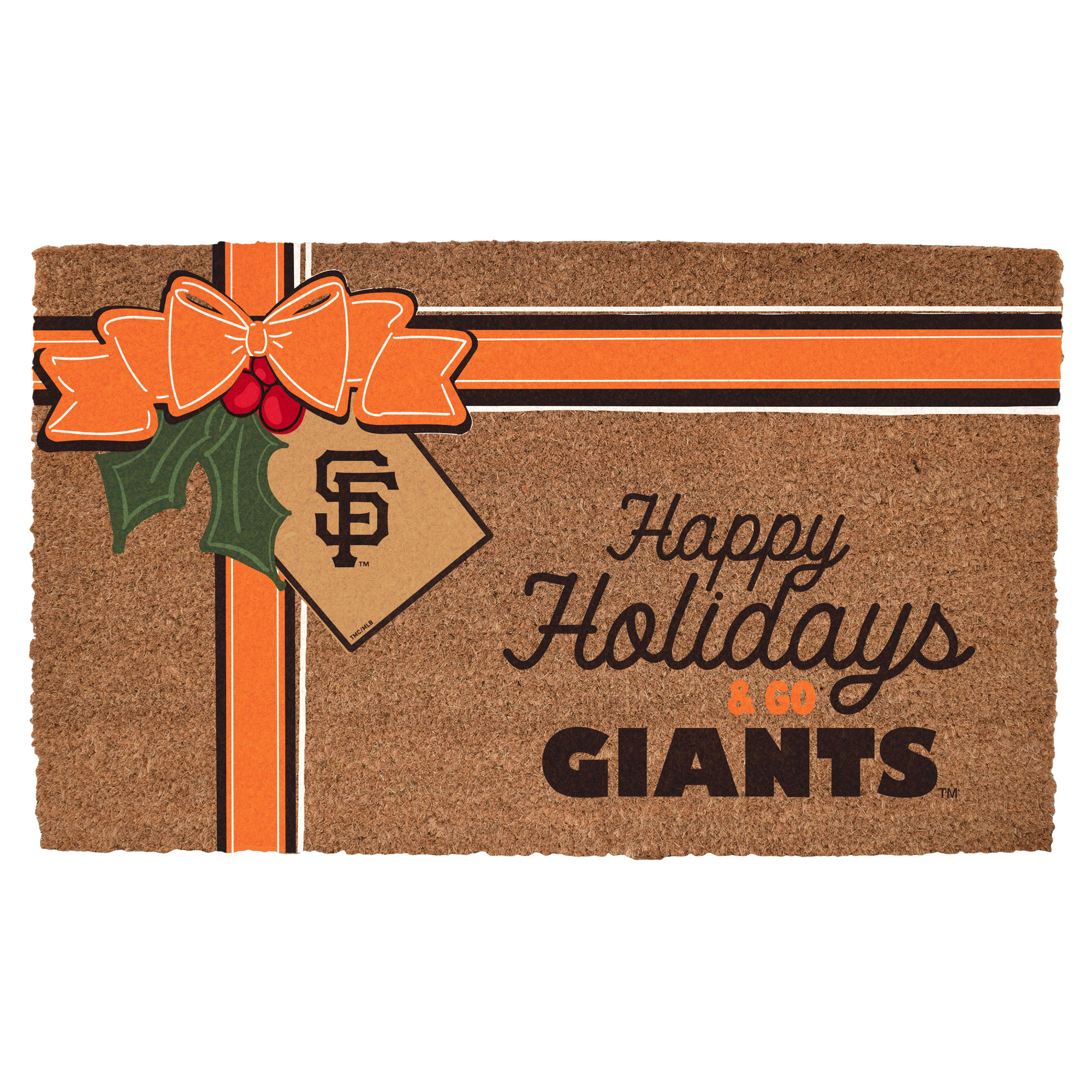 San Francisco Giants 20" x 30" Holiday Gift Wrap Coir Door Mat