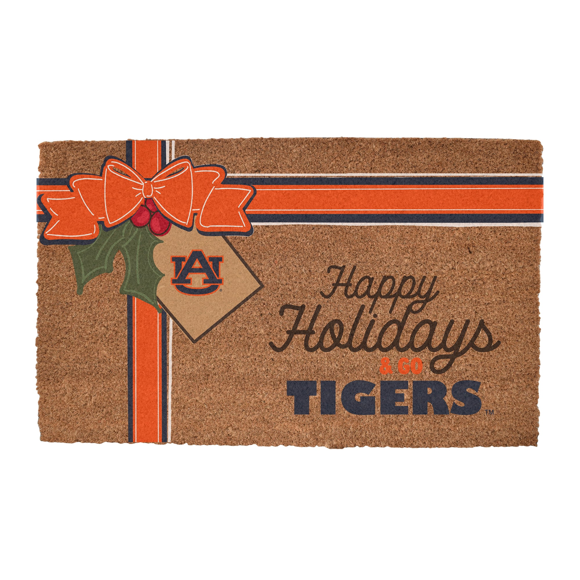 Auburn Tigers 20" x 30" Holiday Gift Wrap Coir Door Mat