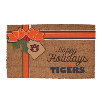 Auburn Tigers 20" x 30" Holiday Gift Wrap Coir Door Mat