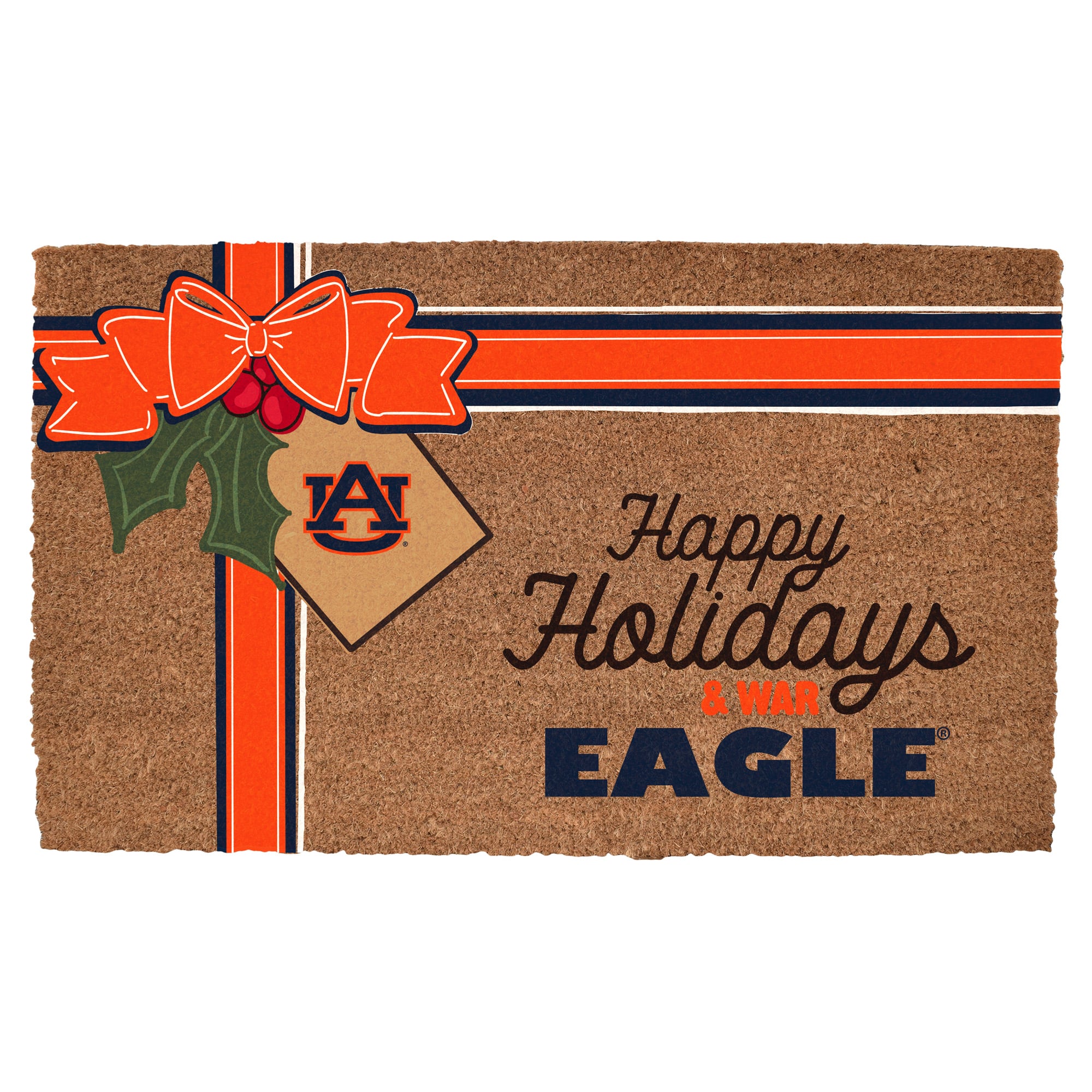 Auburn Tigers 20" x 30" Holiday Gift Wrap Coir Door Mat