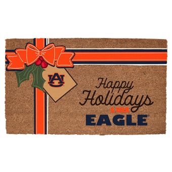 Auburn Tigers 20" x 30" Holiday Gift Wrap Coir Door Mat