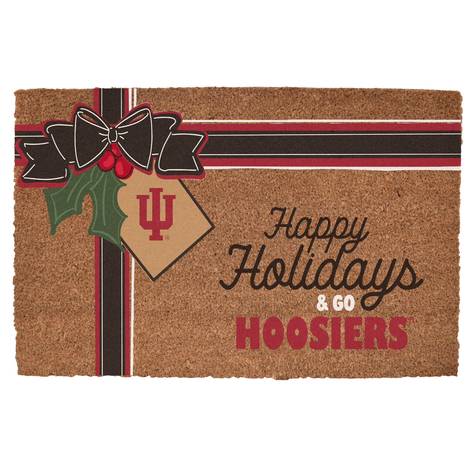 Indiana Hoosiers 20" x 30" Holiday Gift Wrap Coir Door Mat