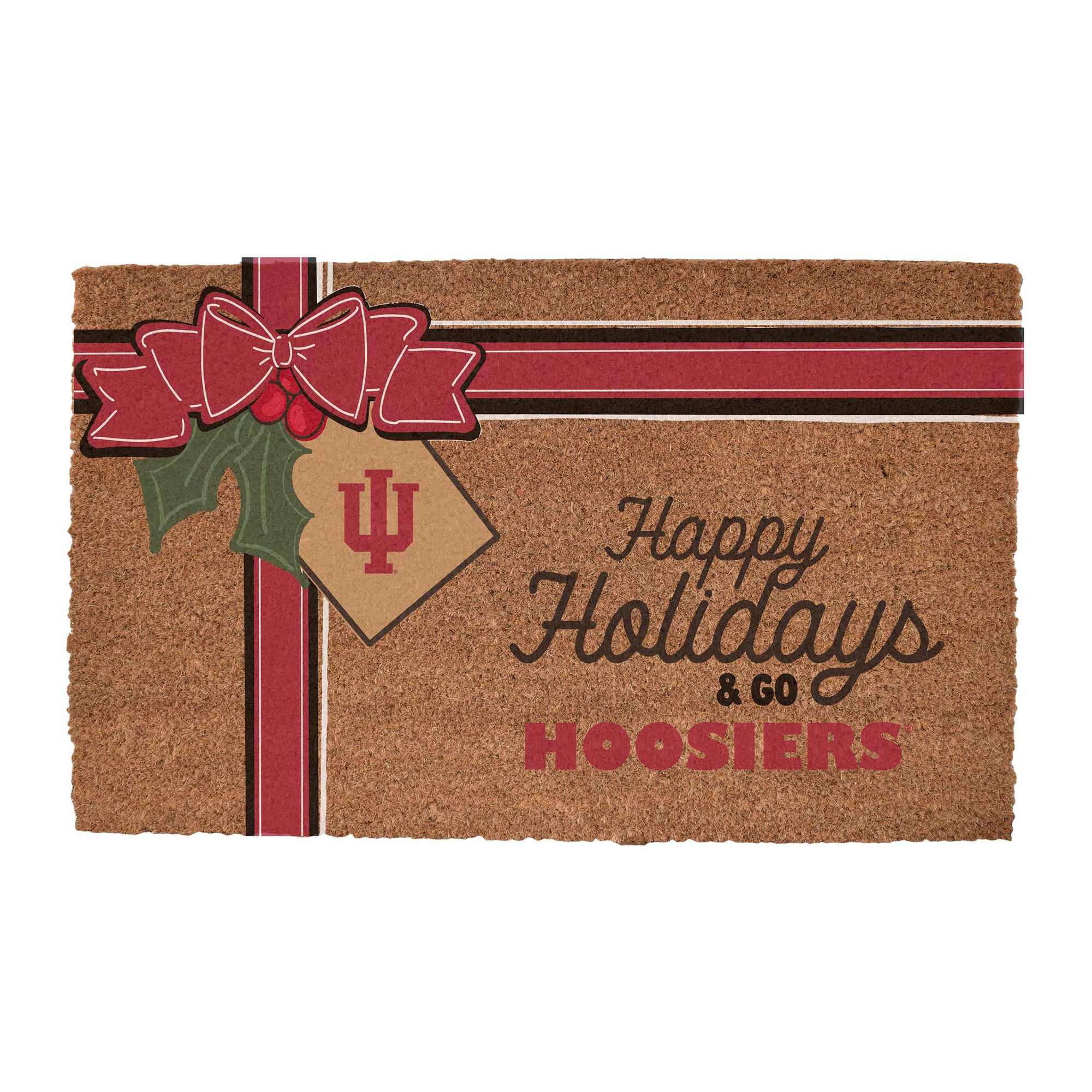 Indiana Hoosiers 20" x 30" Holiday Gift Wrap Coir Door Mat
