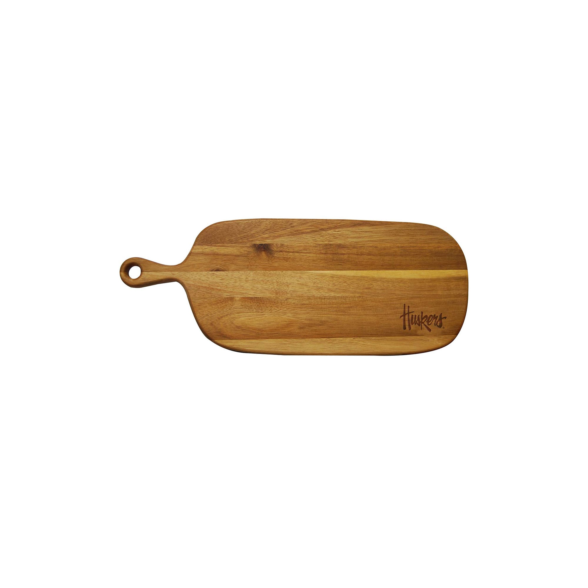 Nebraska Huskers Acacia Paddle Serving Board