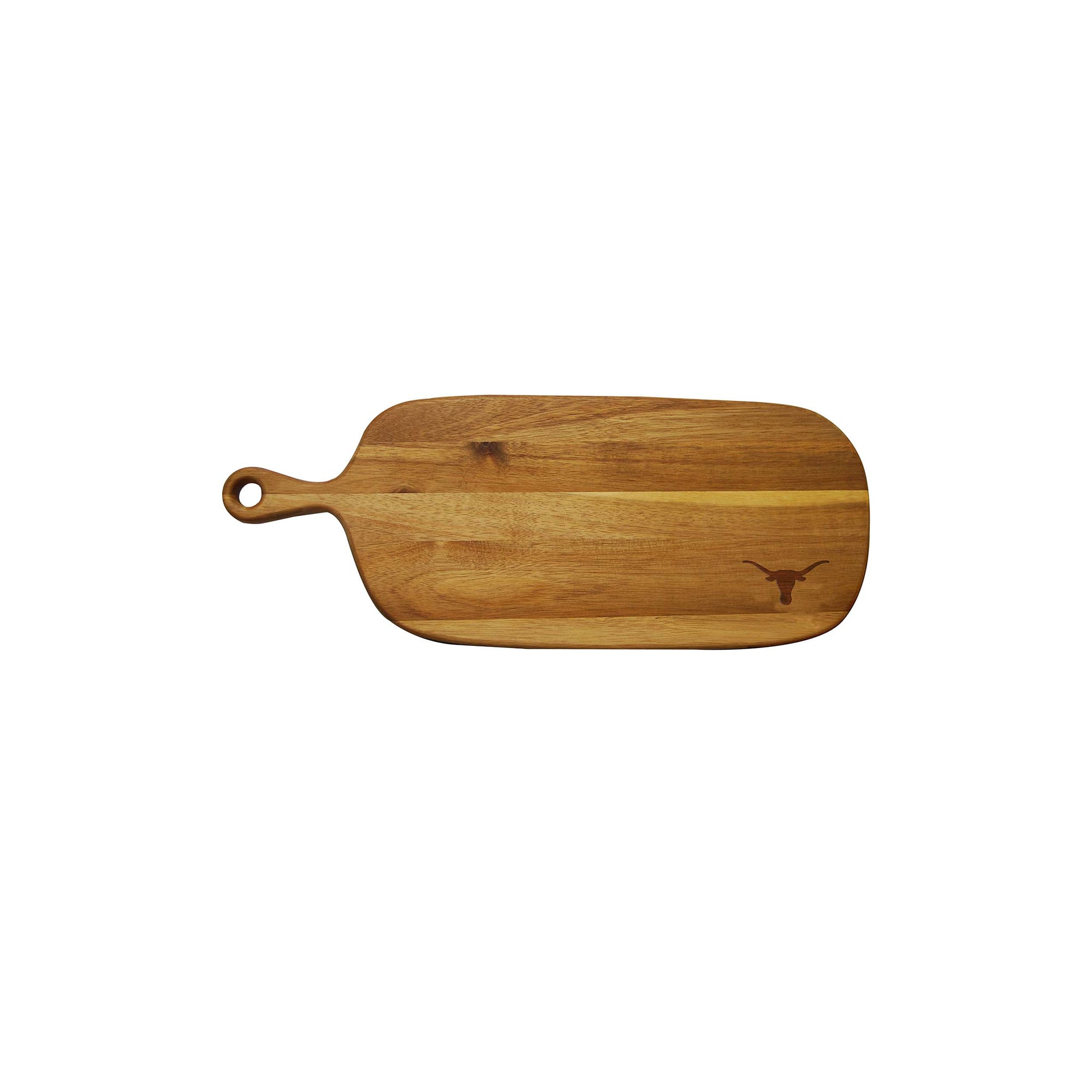 Texas Longhorns Acacia Paddle Serving Board
