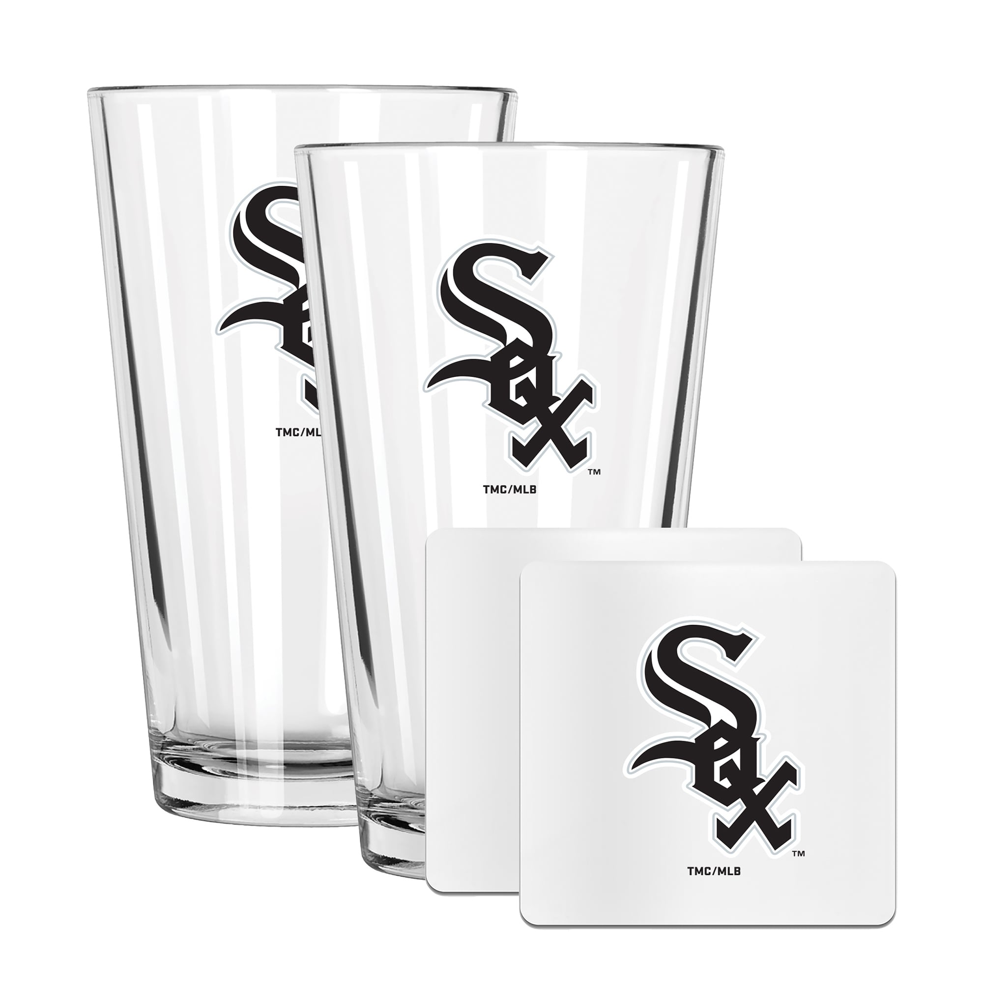 The Memory Company Chicago White Sox 16oz. Pint Glass and Coaster Set