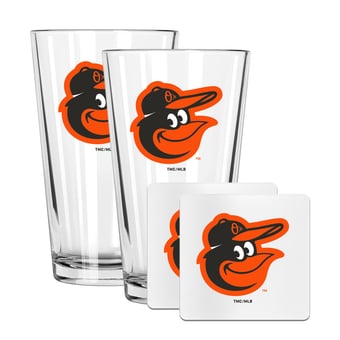 The Memory Company Baltimore Orioles 16oz. Pint Glass and Coaster Set